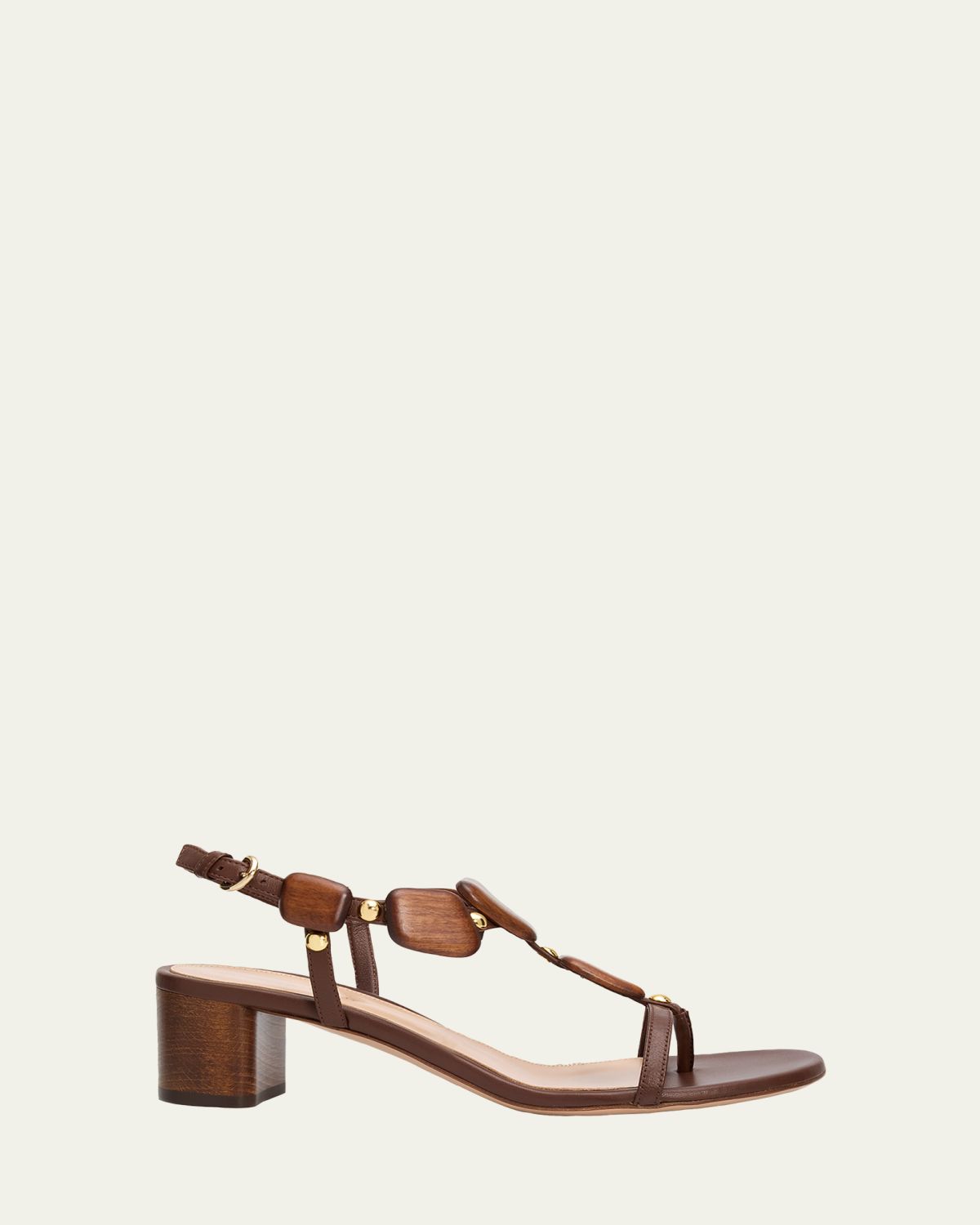 Gianvito Rossi 45mm Wooden Leather Sandals | Thumbnail 6 Gianvito Rossi 45mm Wooden Leather Sandals | Thumbnail 6
