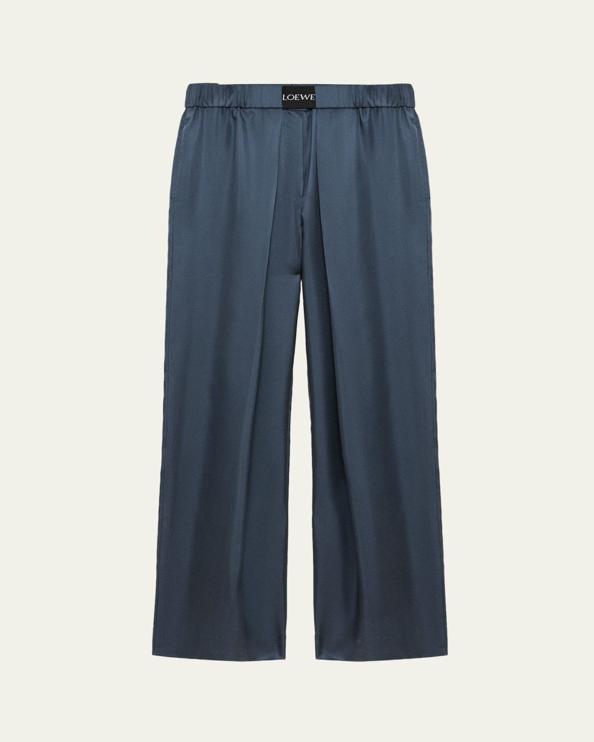 Loewe Logo-Band Satin Wide-Leg Pull-On Pants | Thumbnail 6