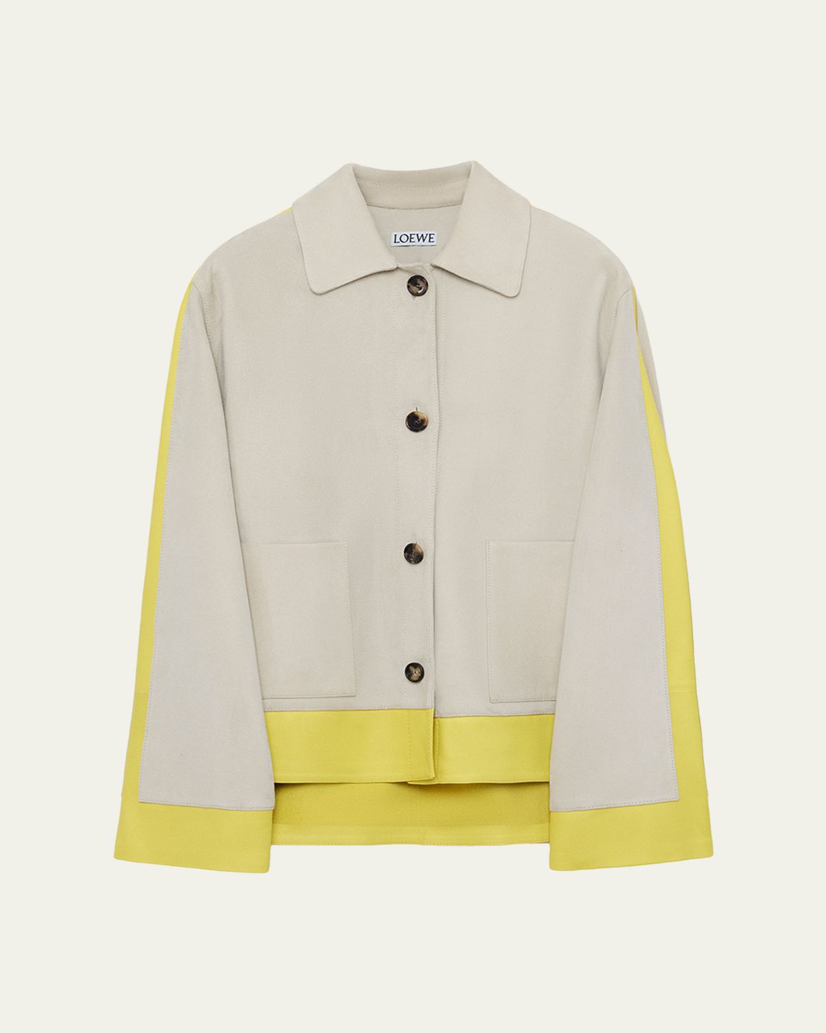 Loewe Turn Up Leather Colorblock Jacket | Thumbnail 6 Loewe Turn Up Leather Colorblock Jacket | Thumbnail 6