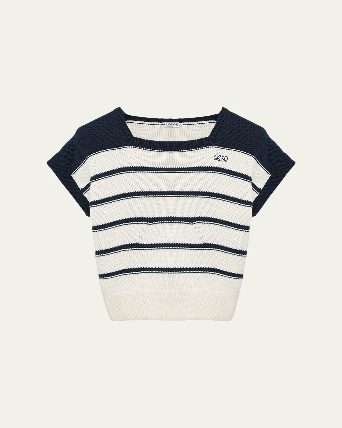 Loewe Short-Sleeve Stripe Knit Sweater | Thumbnail 6 Loewe Short-Sleeve Stripe Knit Sweater | Thumbnail 6