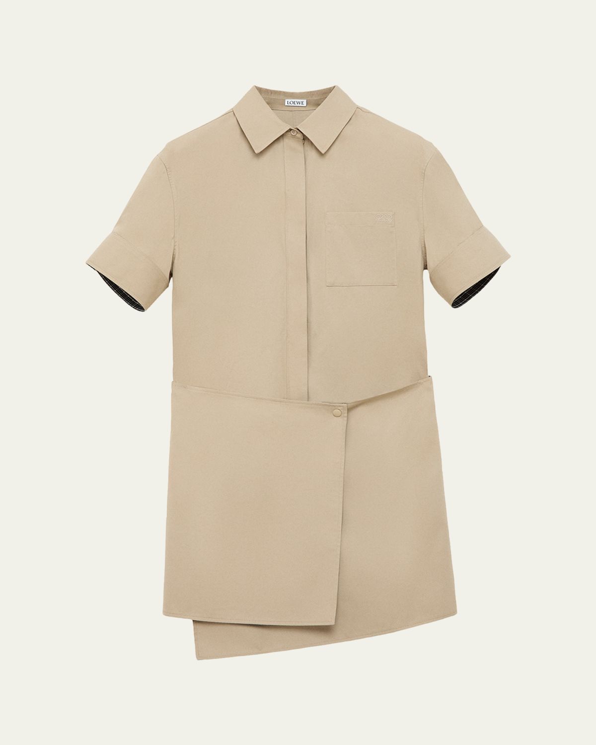 Loewe Wrapped Short-Sleeve Shirtdress | Thumbnail 4