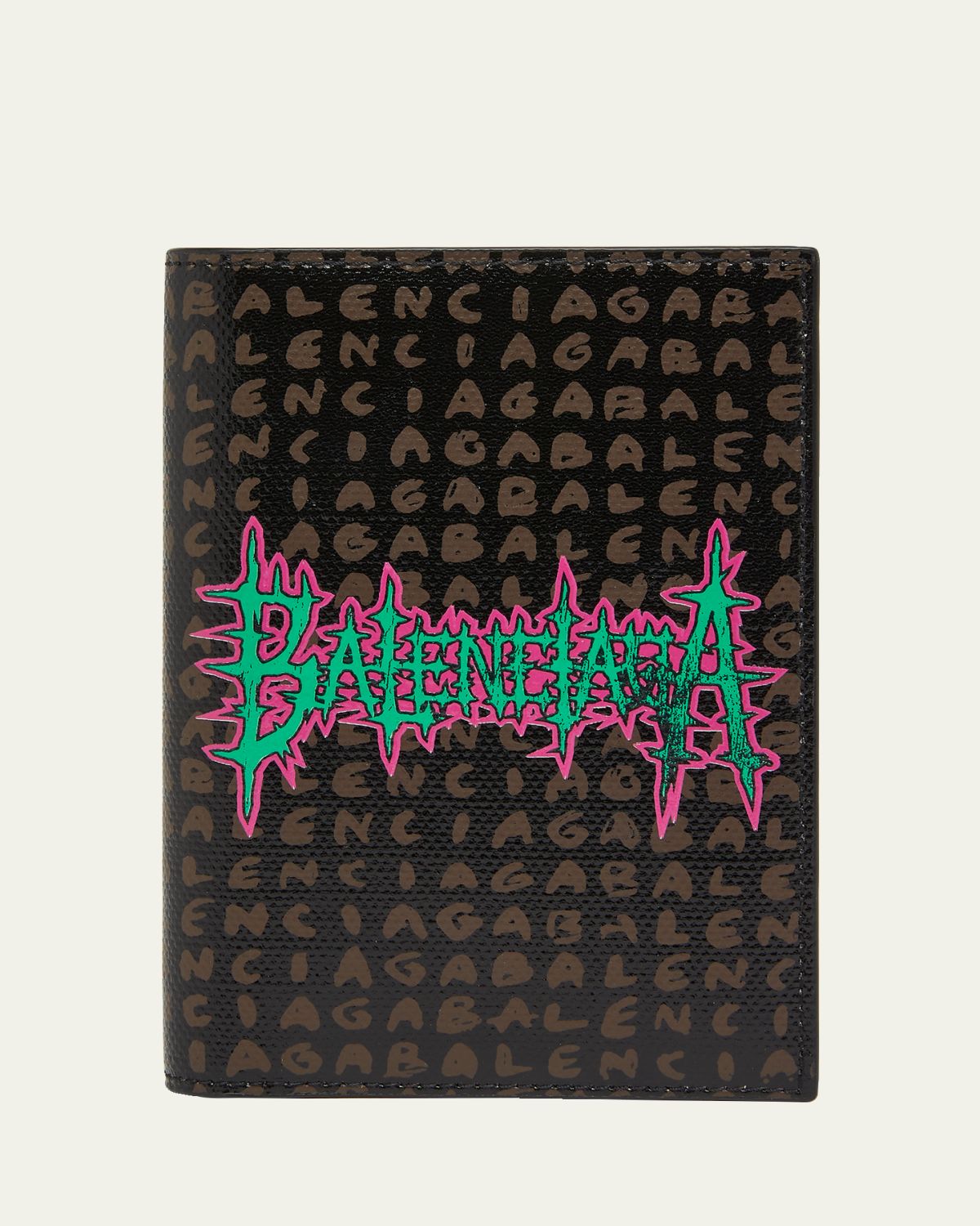 Balenciaga Men's Snob Allover Logo Passport Wallet | Thumbnail 5 Balenciaga Men's Snob Allover Logo Passport Wallet | Thumbnail 5