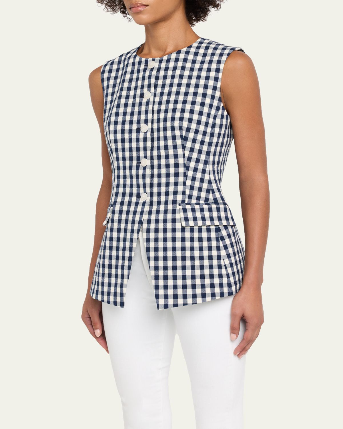 Veronica Beard Haina Cotton Gingham Shorts | Thumbnail 4 Veronica Beard Haina Cotton Gingham Shorts | Thumbnail 4