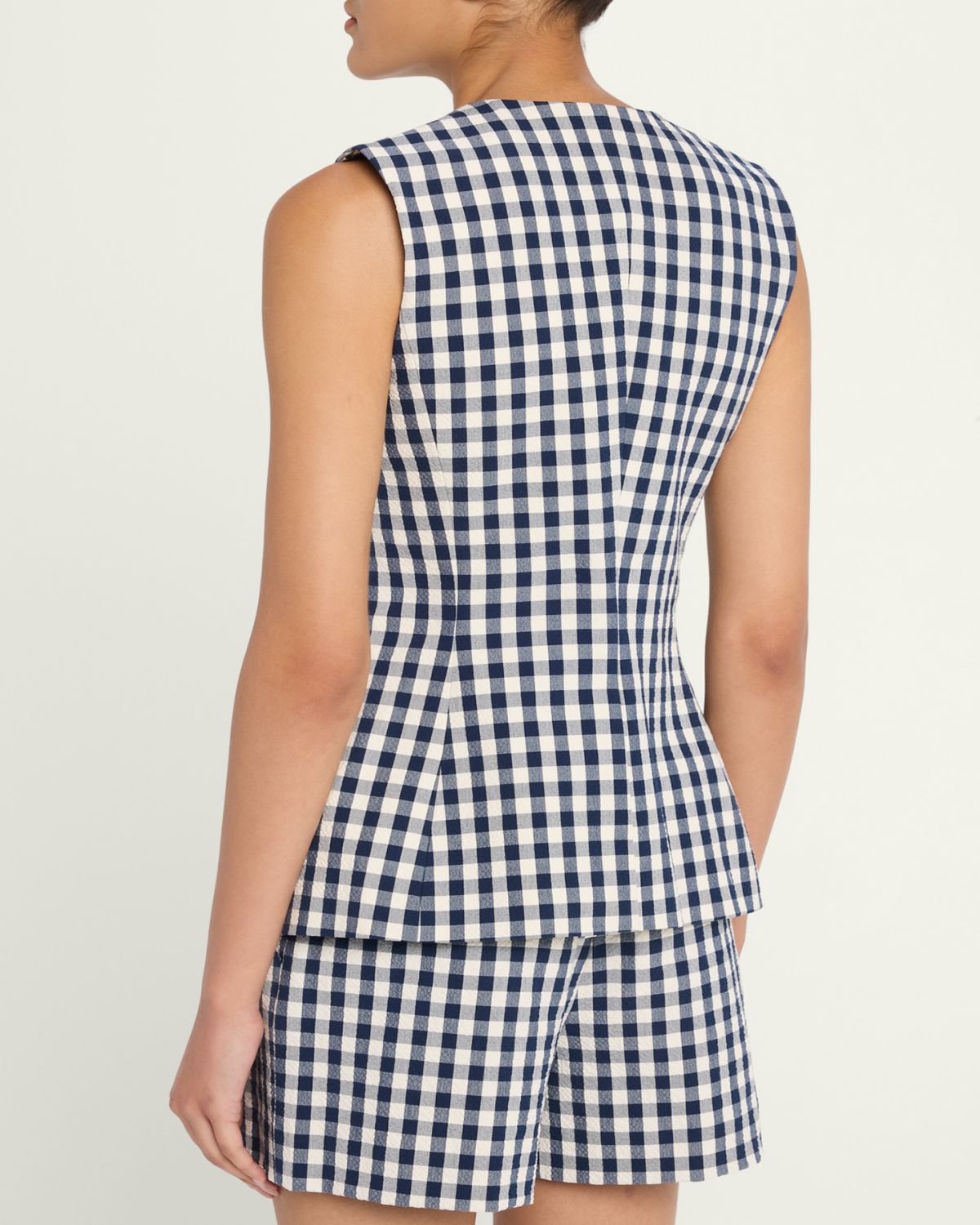 Veronica Beard Lois Tailored Gingham Vest | Thumbnail 3 Veronica Beard Lois Tailored Gingham Vest | Thumbnail 3