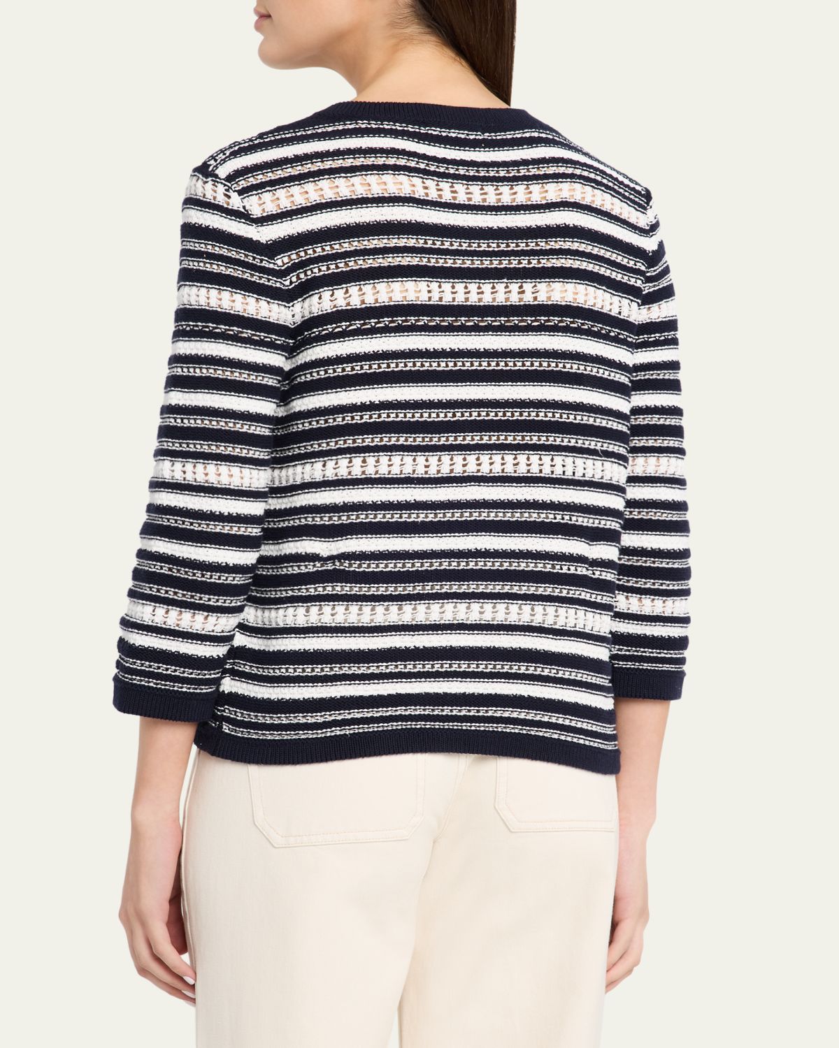 Veronica Beard Bellingham Stripe Knit Cardigan | Thumbnail 3 Veronica Beard Bellingham Stripe Knit Cardigan | Thumbnail 3