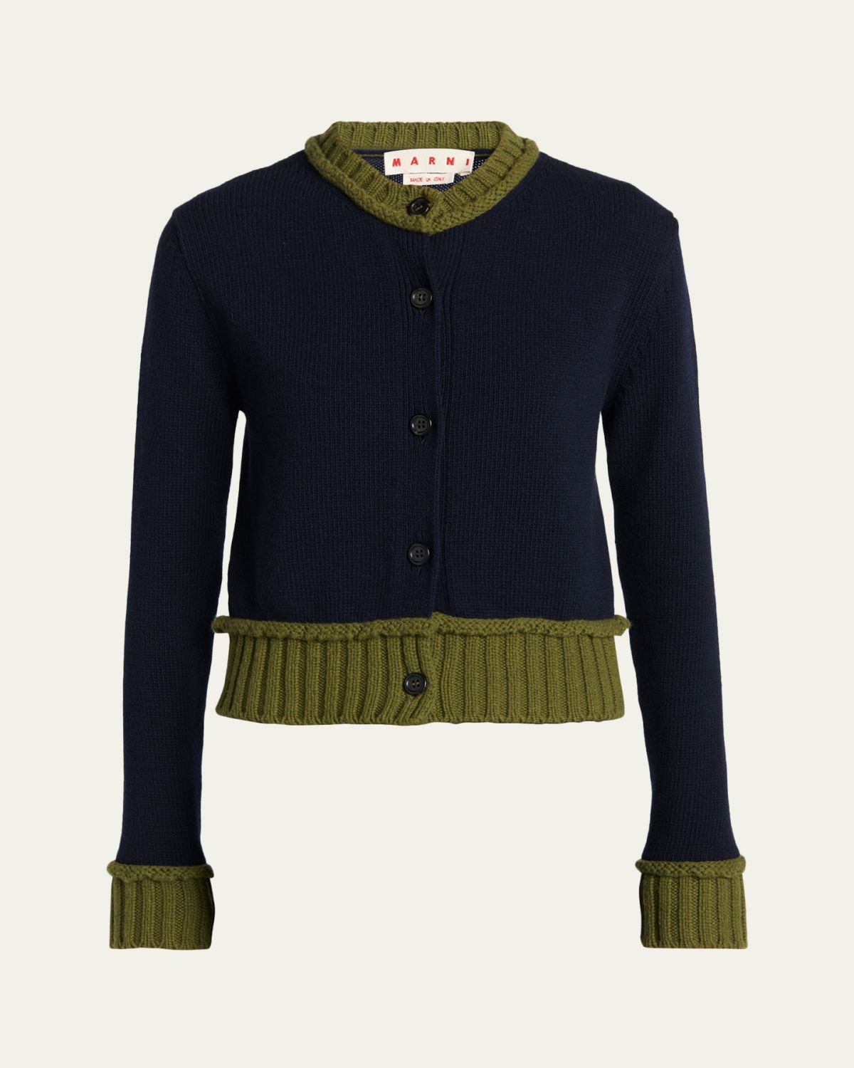 Marni Wool-Blend Contrast-Trim Cardigan | Thumbnail 6 Marni Wool-Blend Contrast-Trim Cardigan | Thumbnail 6