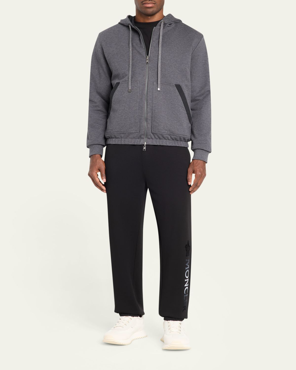 Moncler Men's Reversible Fleece Zip Hoodie | Thumbnail 2 Moncler Men's Reversible Fleece Zip Hoodie | Thumbnail 2
