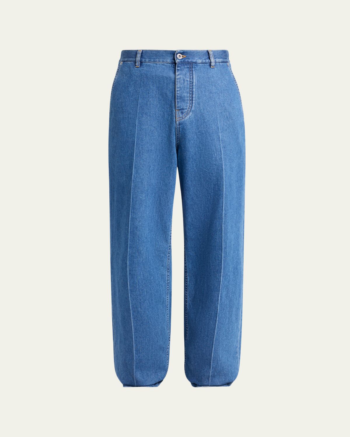 Bottega Veneta Men's Intrecciato Label Wide-Leg Jeans | Thumbnail 6 Bottega Veneta Men's Intrecciato Label Wide-Leg Jeans | Thumbnail 6