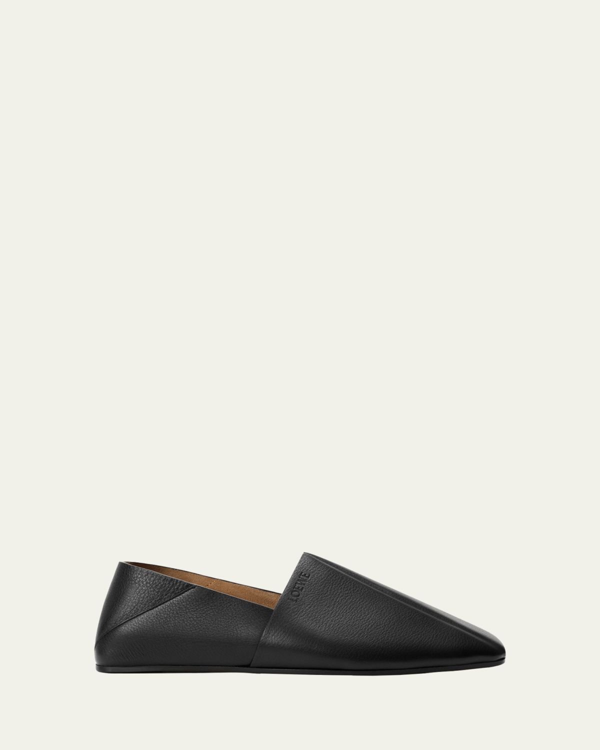 Loewe Men's Origami Leather Square-Toe Slippers | Thumbnail 4 Loewe Men's Origami Leather Square-Toe Slippers | Thumbnail 4