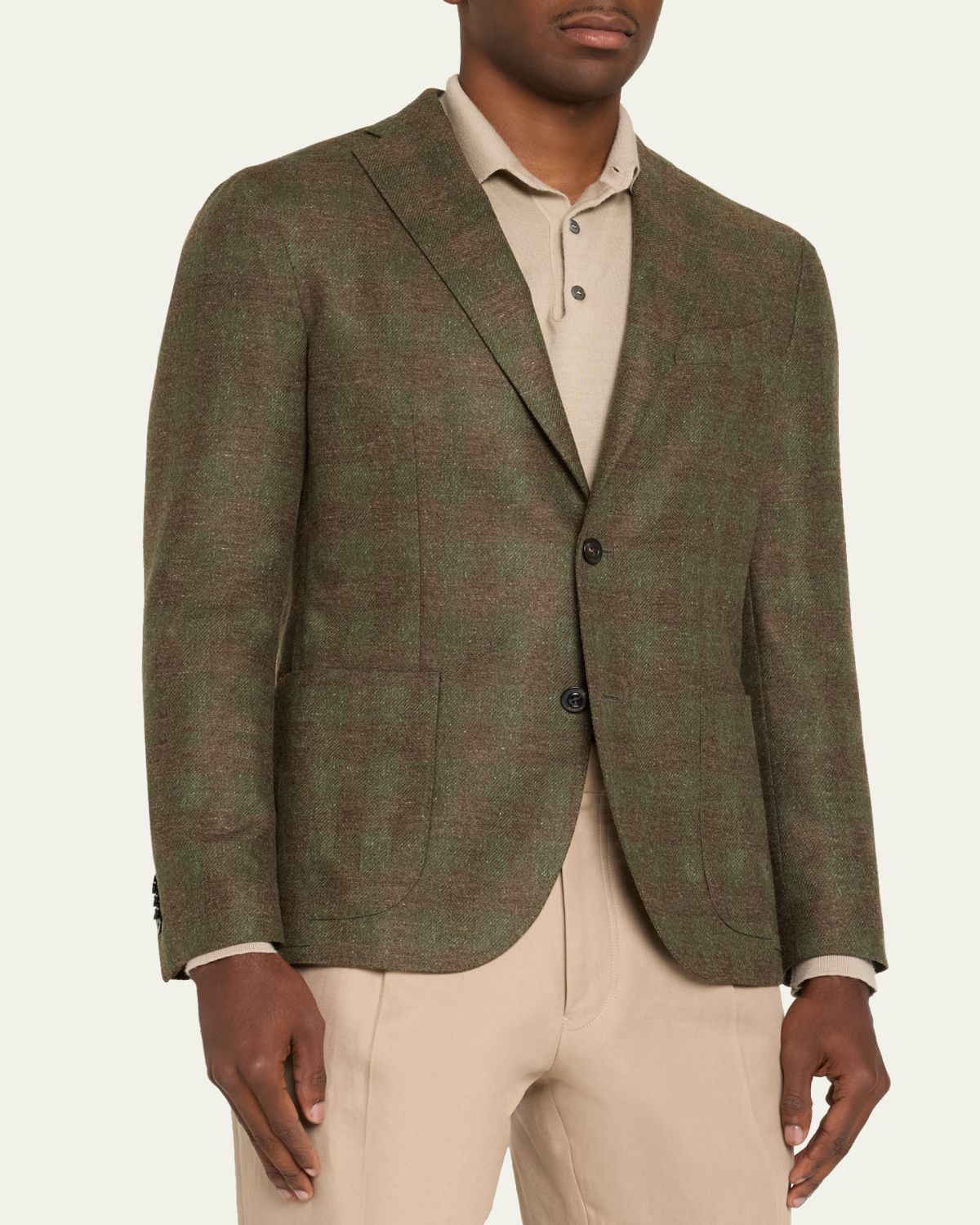 Boglioli Men's K-Jacket Plaid Single-Breasted Sport Coat | Thumbnail 4