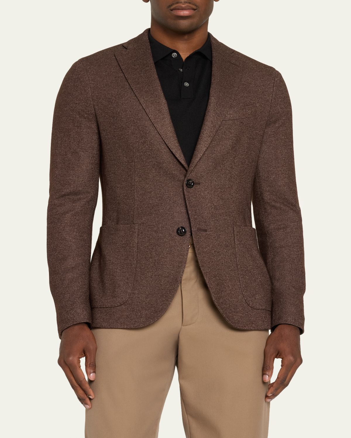 Boglioli Men's K-Jacket Silk and Cashmere Jersey Knit Sport Coat | Thumbnail 4