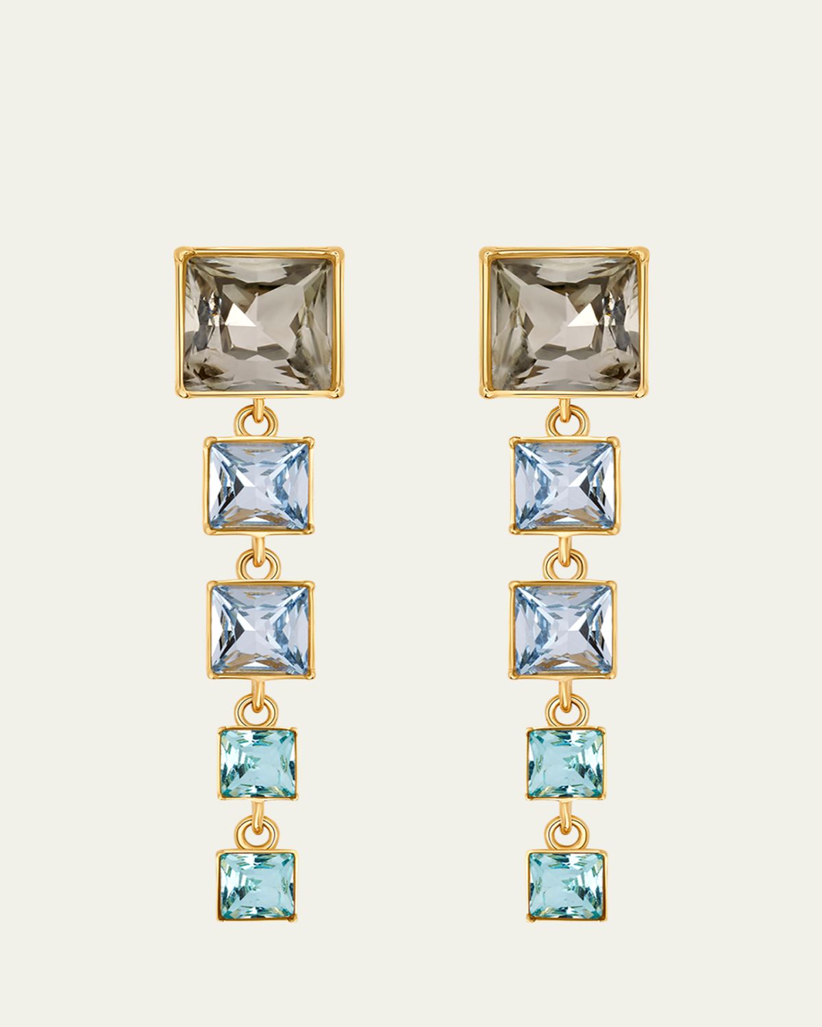 Oscar de la Renta Square-Cut Rhinestone Dangle Earrings | Thumbnail 3 Oscar de la Renta Square-Cut Rhinestone Dangle Earrings | Thumbnail 3
