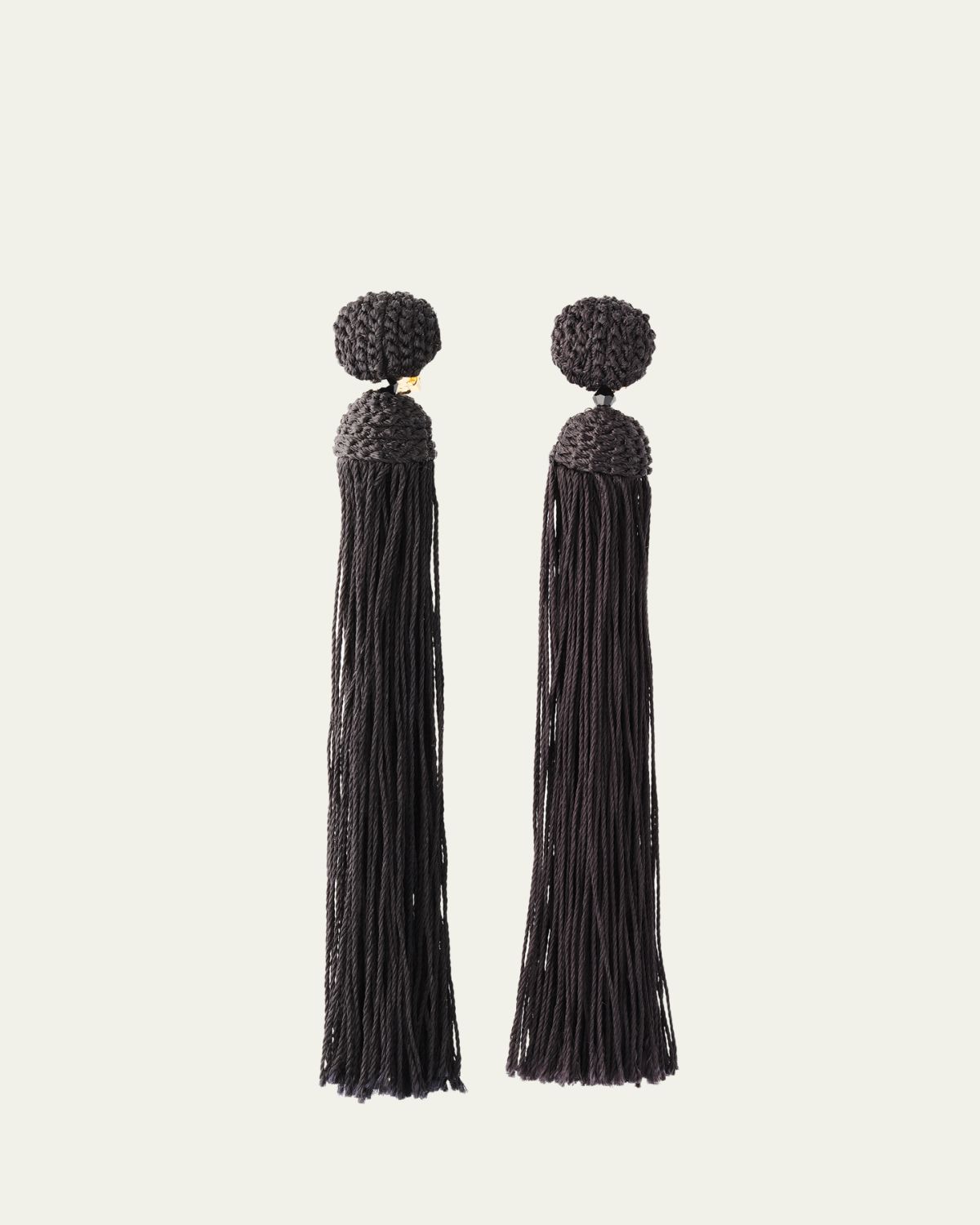 Oscar de la Renta Silk Rope Tassel Clip-On Earrings | Thumbnail 6 Oscar de la Renta Silk Rope Tassel Clip-On Earrings | Thumbnail 6