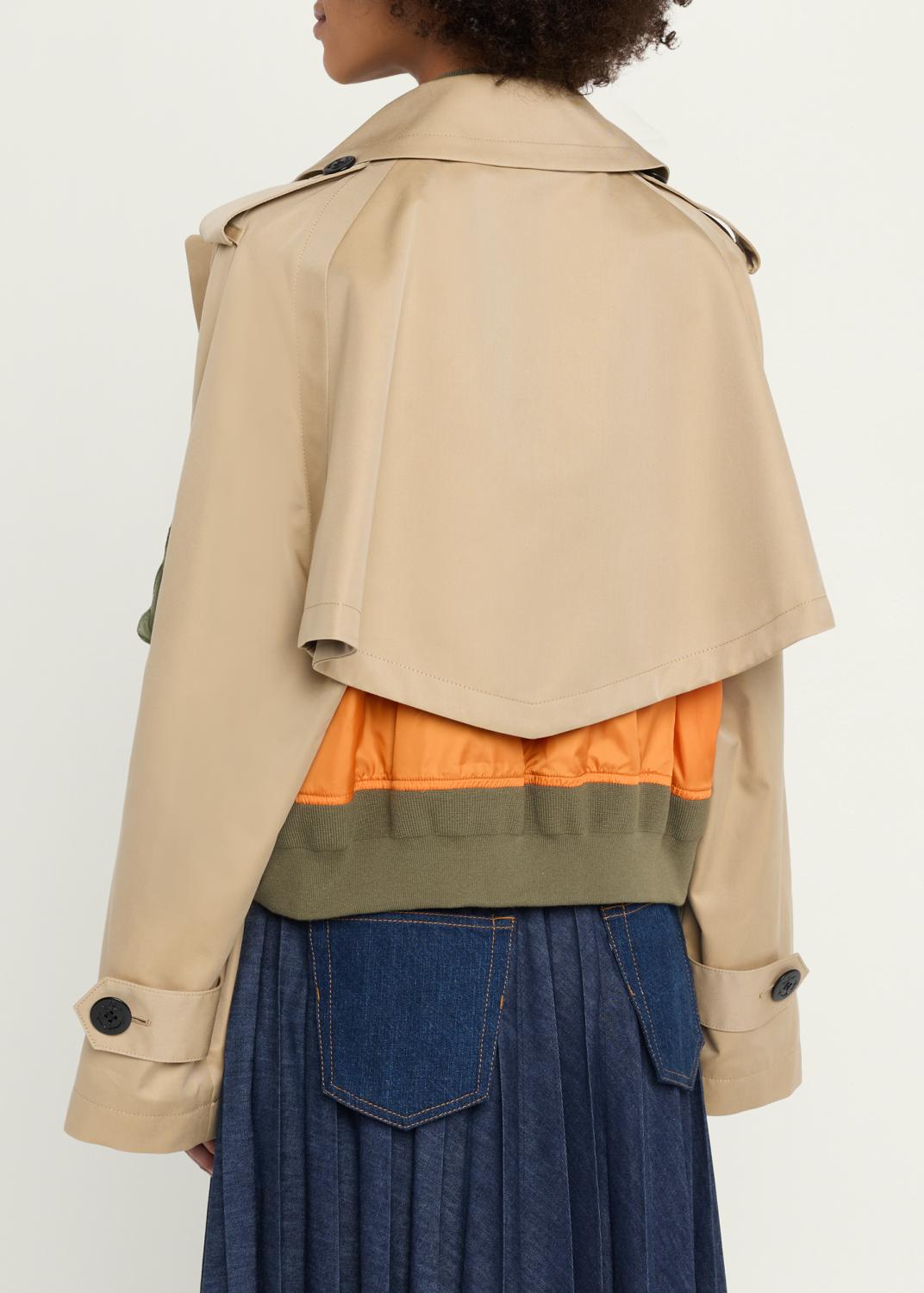 Sacai Cotton Gabardine Hybrid Short Trench Coat | Thumbnail 3