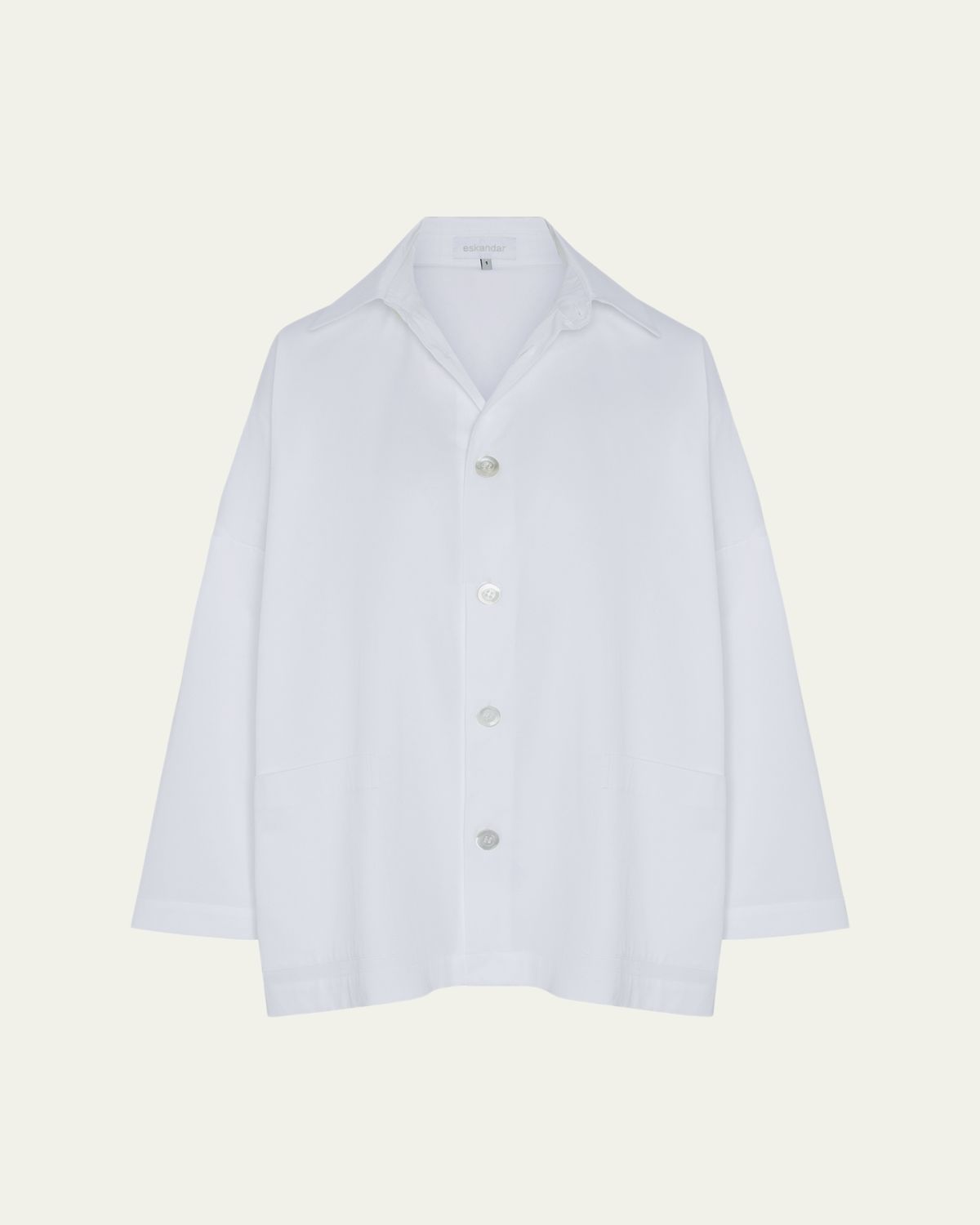 Eskandar Wide Button-Down Shirt