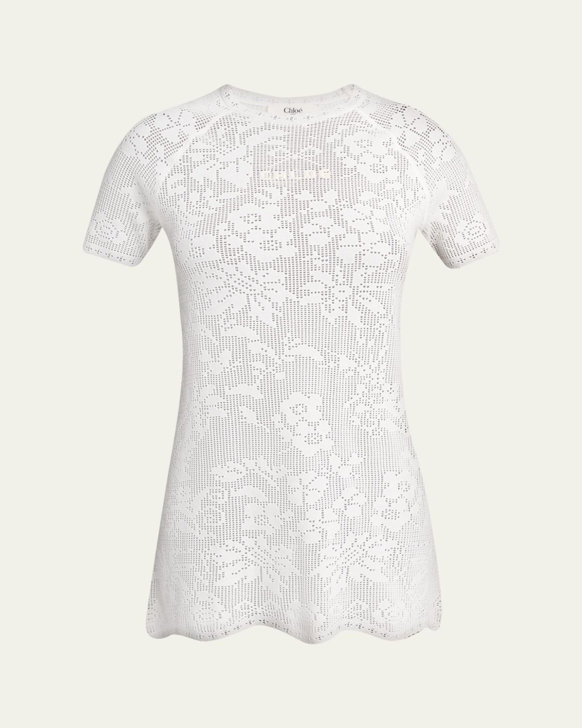 Chloe Cotton Pointelle Mini Dress | Thumbnail 6 Chloe Cotton Pointelle Mini Dress | Thumbnail 6