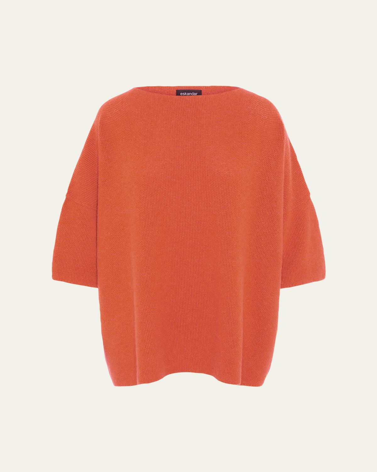 Eskandar Bateau-Neck Moss Stitch Cashmere Sweater | Thumbnail 11