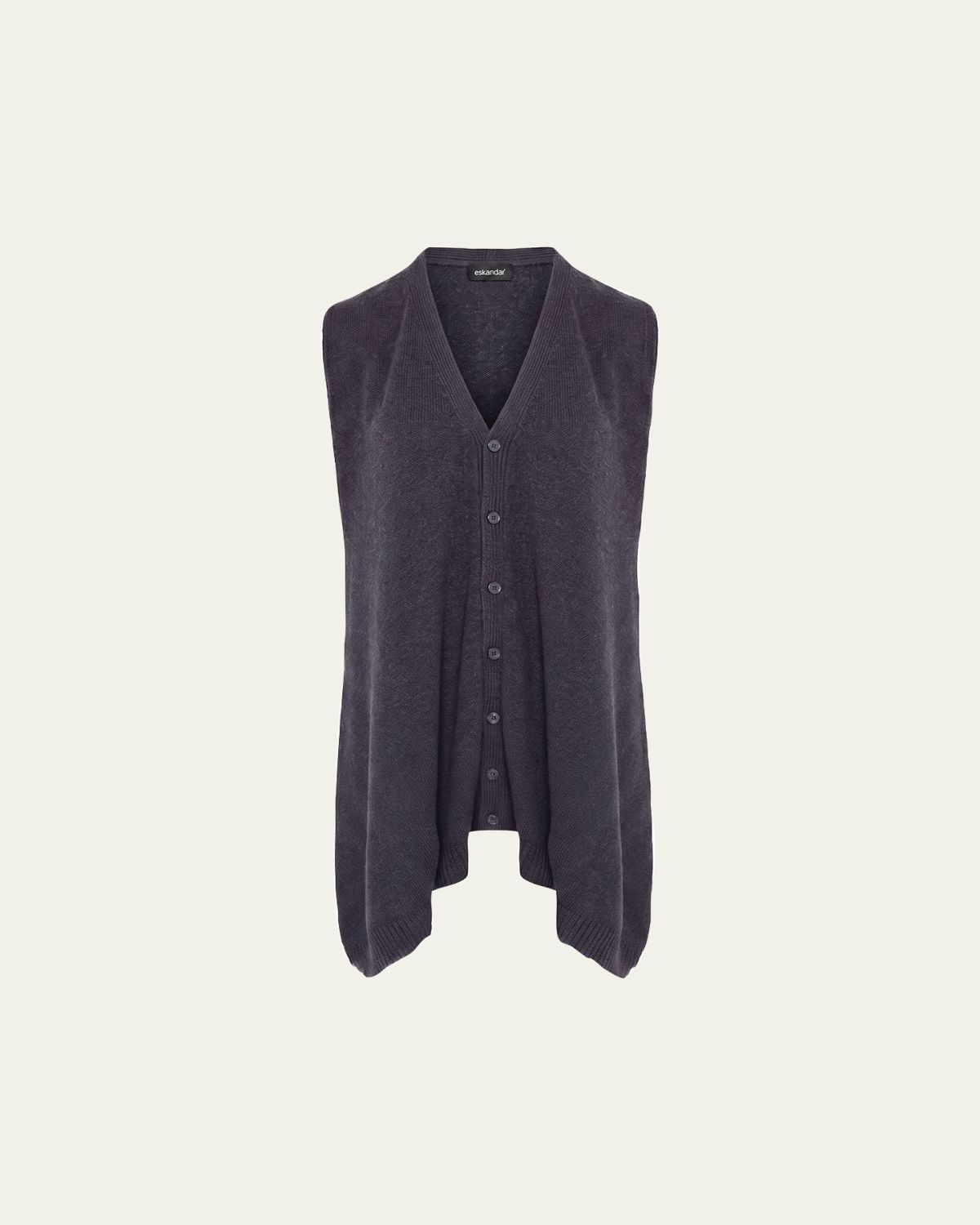 Eskandar Cashmere A-Line Sleeveless Long V-Neck Sweater | Thumbnail 6 Eskandar Cashmere A-Line Sleeveless Long V-Neck Sweater | Thumbnail 6