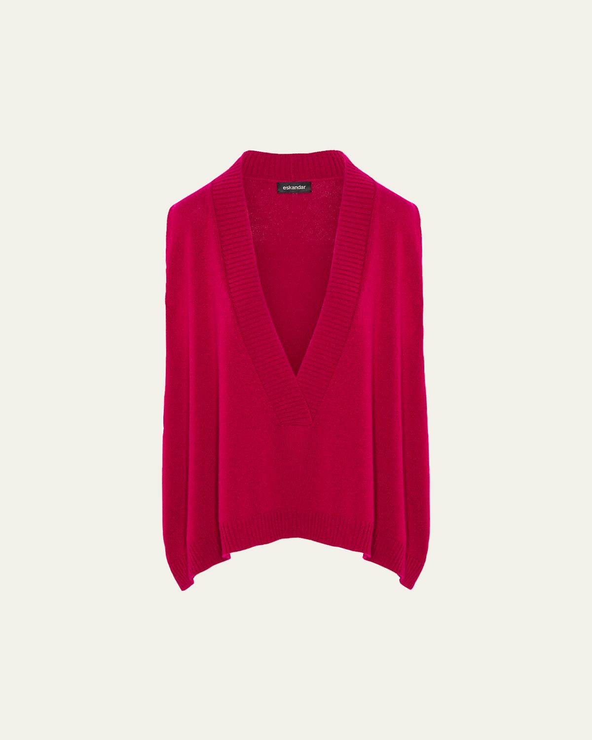 Eskandar Cashmere A-Line Sleeveless Deep V-Neck Sweater | Thumbnail 6 Eskandar Cashmere A-Line Sleeveless Deep V-Neck Sweater | Thumbnail 6