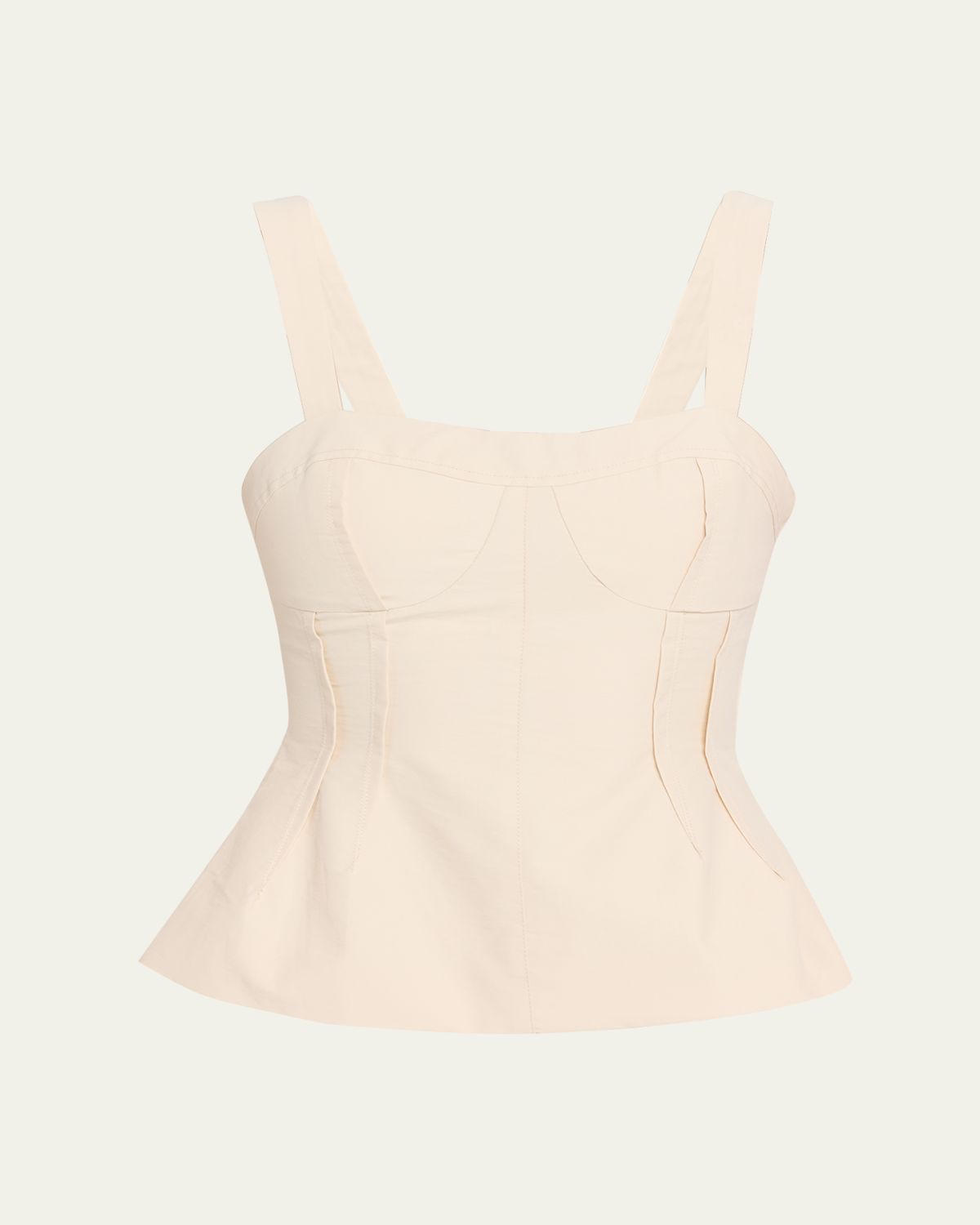 SIMKHAI April Cotton Faille Bustier Top