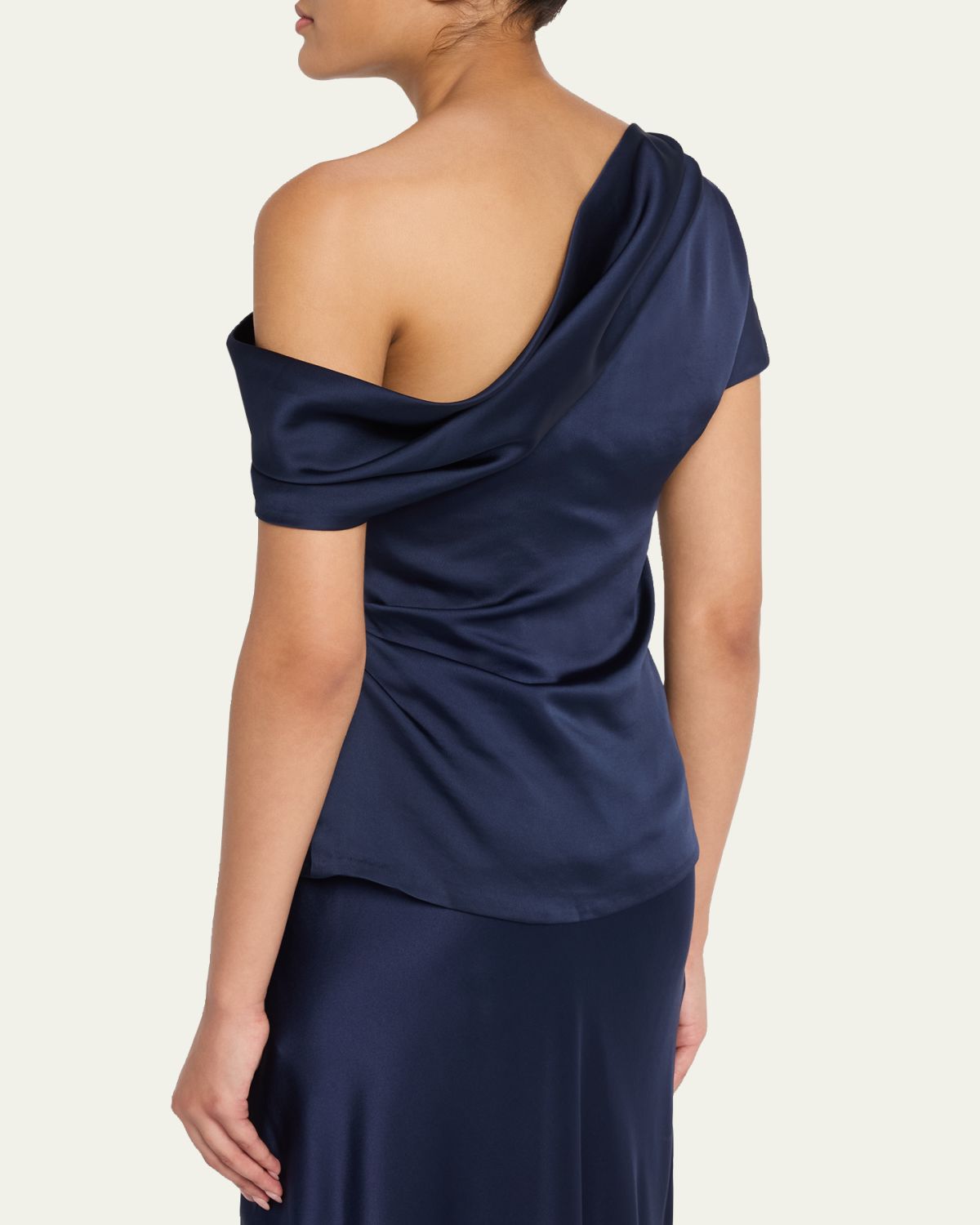 SIMKHAI Phoebe Draped Satin Top | Thumbnail 3 SIMKHAI Phoebe Draped Satin Top | Thumbnail 3