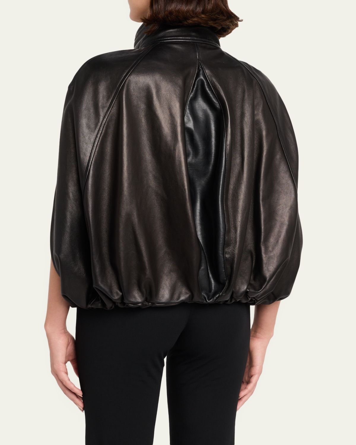 SIMKHAI Jada Nappa Leather Cape Jacket | Thumbnail 3 SIMKHAI Jada Nappa Leather Cape Jacket | Thumbnail 3