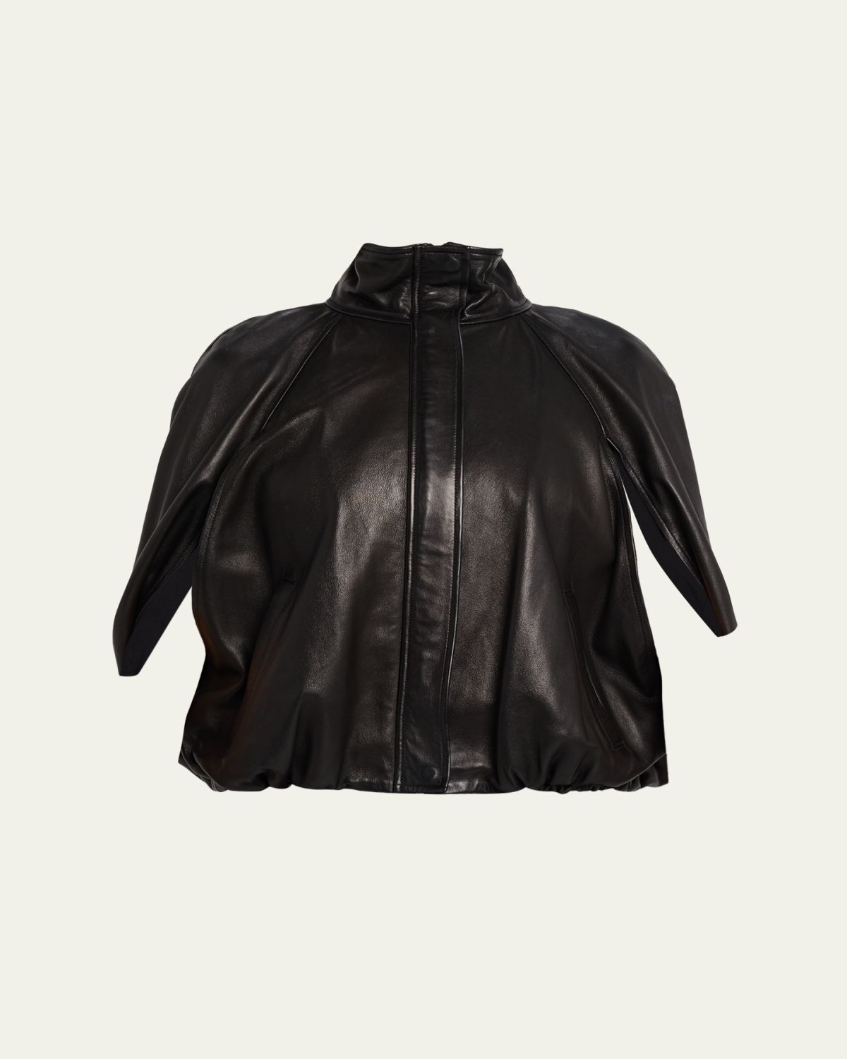 SIMKHAI Jada Nappa Leather Cape Jacket