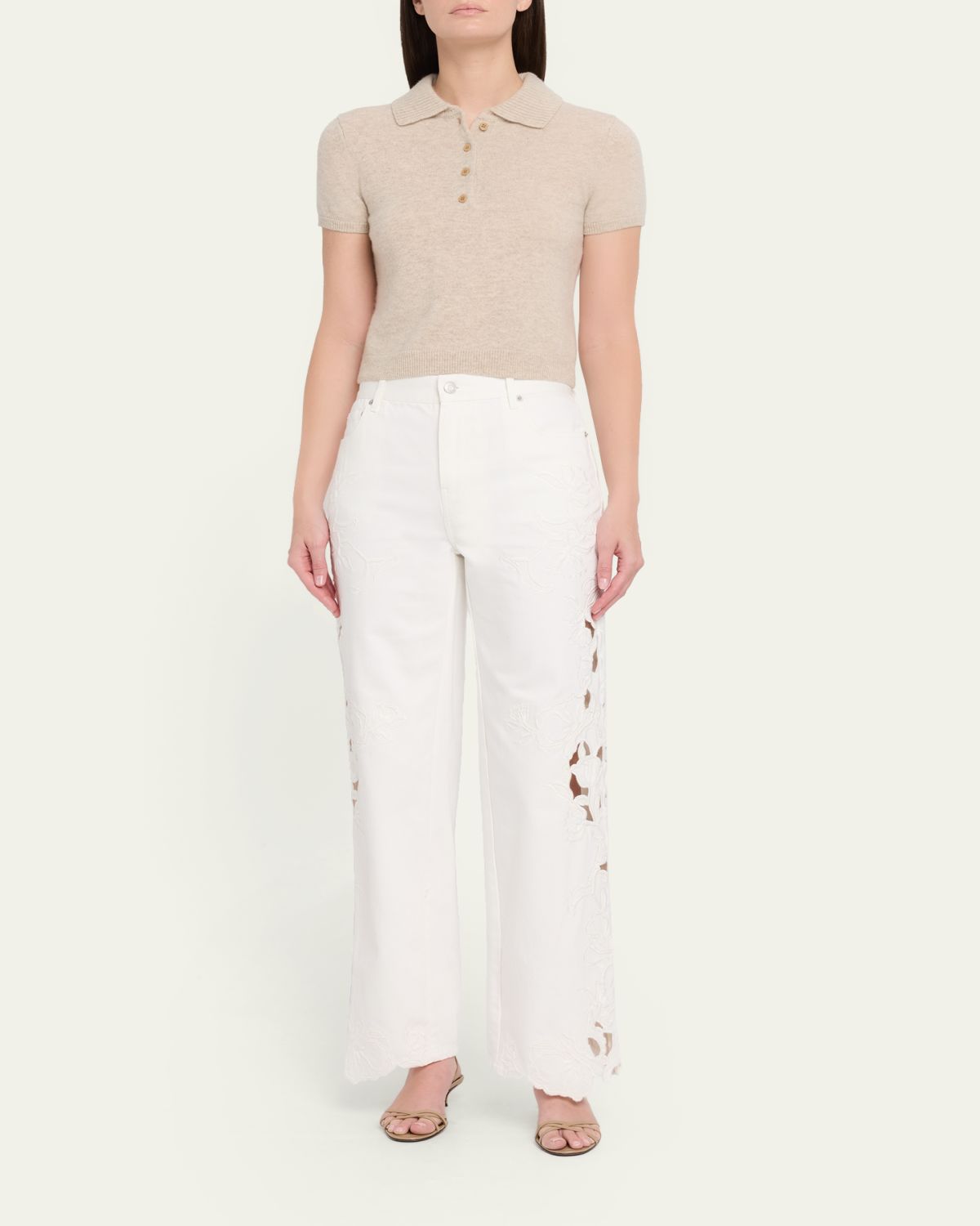 SIMKHAI Porter Floral Embroidered Jeans | Thumbnail 2 SIMKHAI Porter Floral Embroidered Jeans | Thumbnail 2