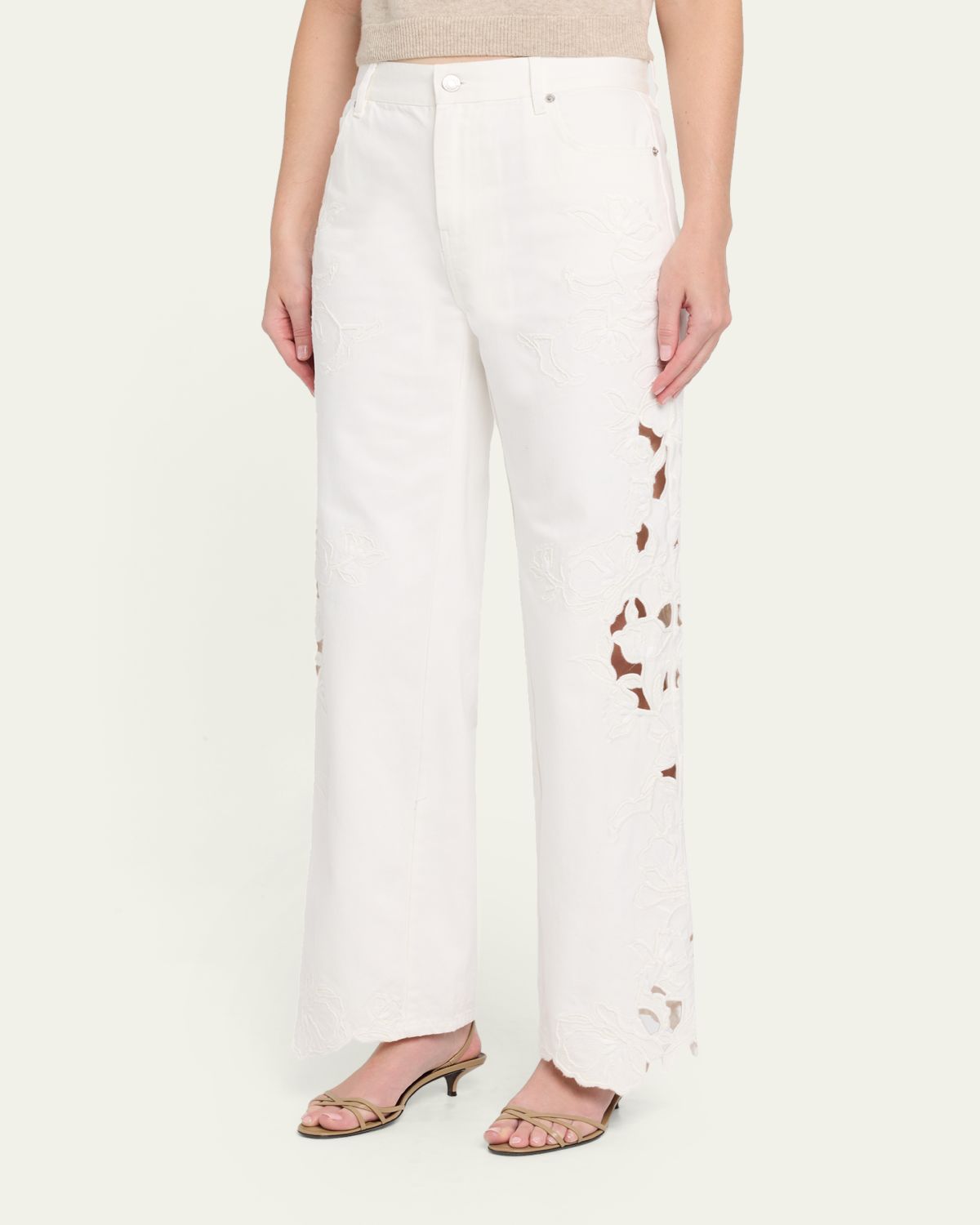 SIMKHAI Porter Floral Embroidered Jeans | Thumbnail 4 SIMKHAI Porter Floral Embroidered Jeans | Thumbnail 4
