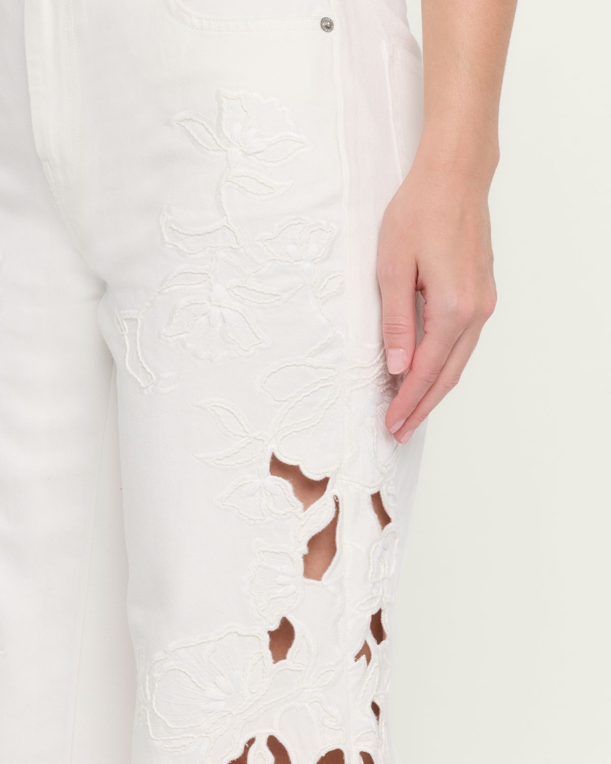 SIMKHAI Porter Floral Embroidered Jeans | Thumbnail 5 SIMKHAI Porter Floral Embroidered Jeans | Thumbnail 5