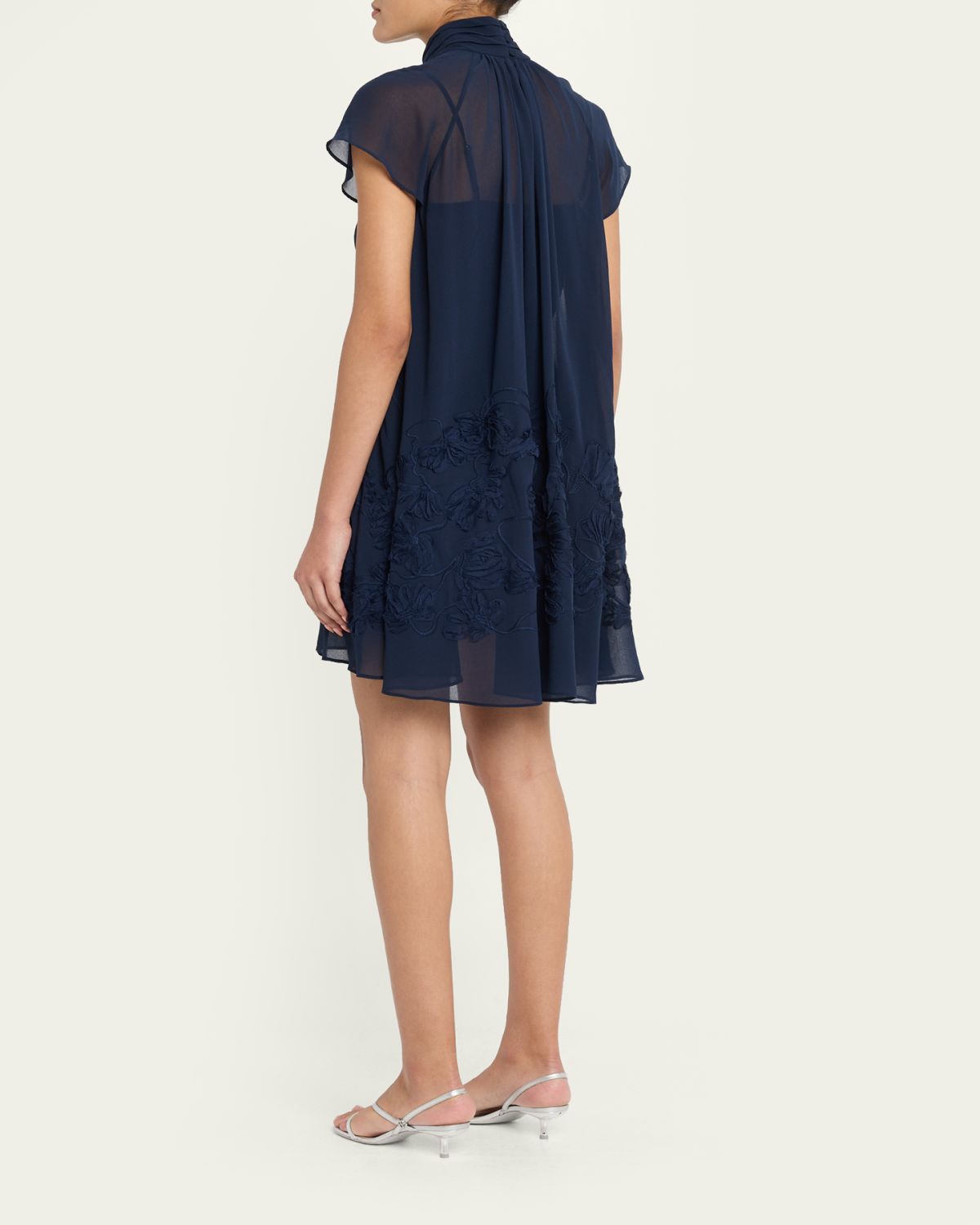 SIMKHAI Aveil Embroidered Organza Mini Dress | Thumbnail 3