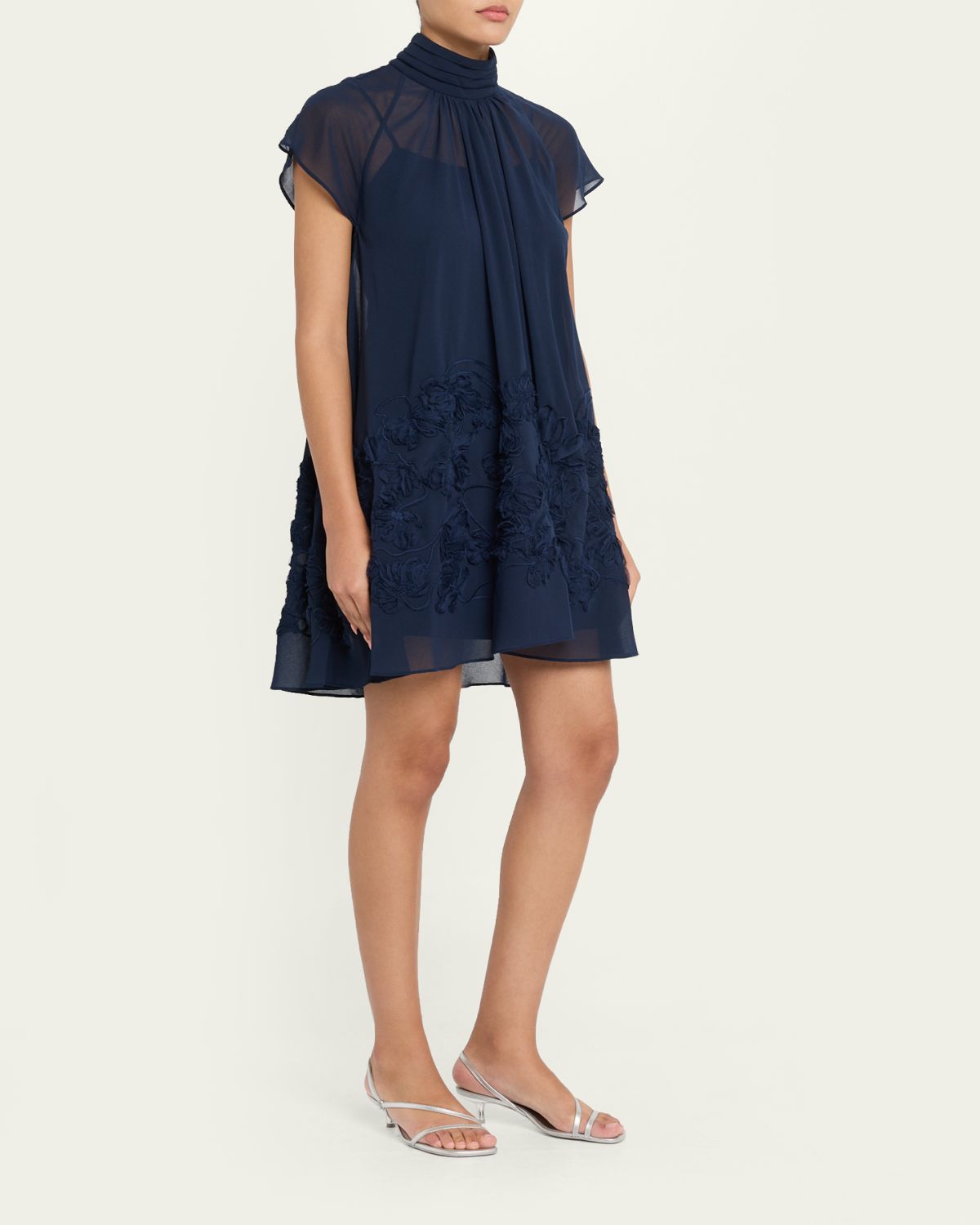 SIMKHAI Aveil Embroidered Organza Mini Dress | Thumbnail 4