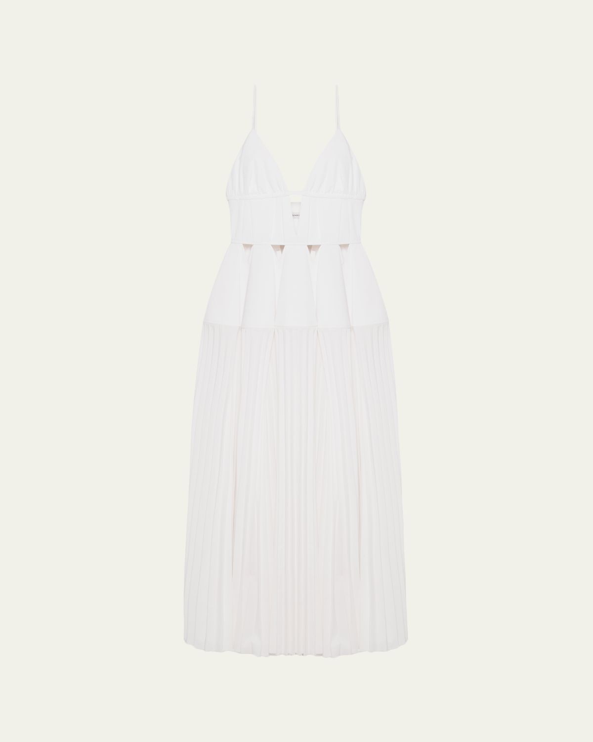 SIMKHAI Selene Pleated Cotton Gown | Thumbnail 5