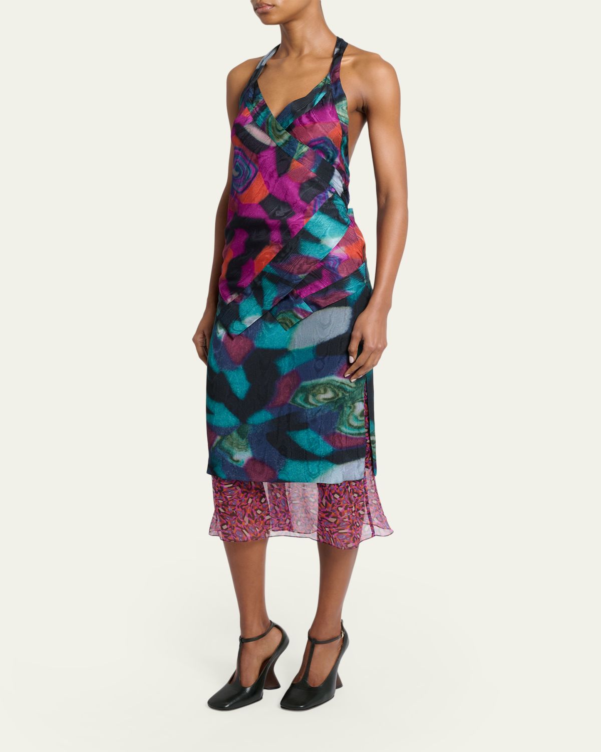 Dries Van Noten Cussia Halter Midi Dress | Thumbnail 2 Dries Van Noten Cussia Halter Midi Dress | Thumbnail 2