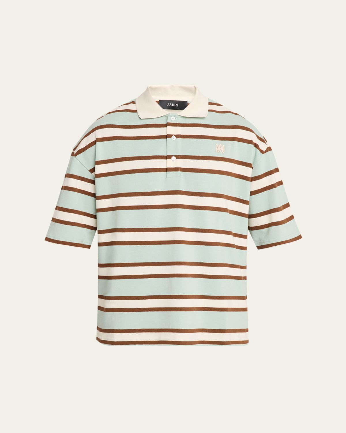 Amiri Men's Cotton Multi-Stripe MA Polo Shirt | Thumbnail 6