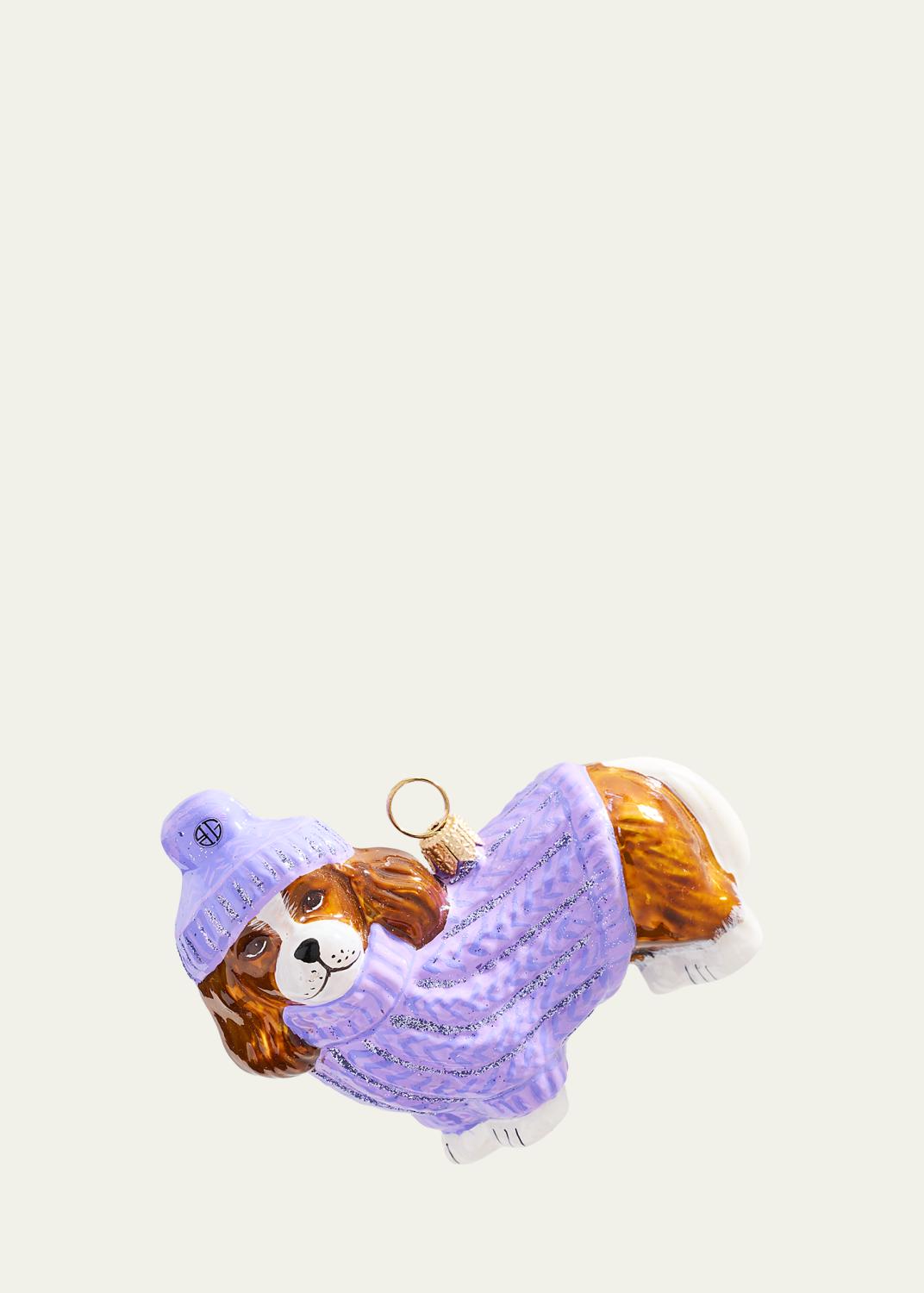 Joy To The World Collectibles Cavalier King Charles Spaniel in BG Sweater Christmas Ornament