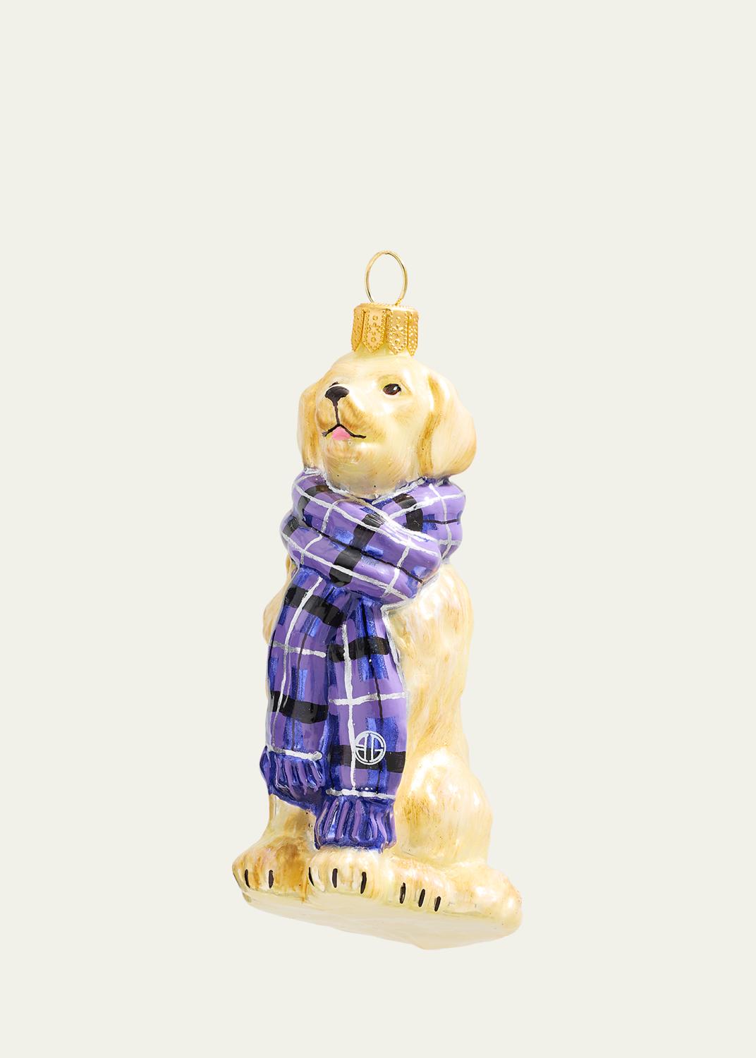 Joy To The World Collectibles Golden Retriever in BG Scarf Christmas Ornament