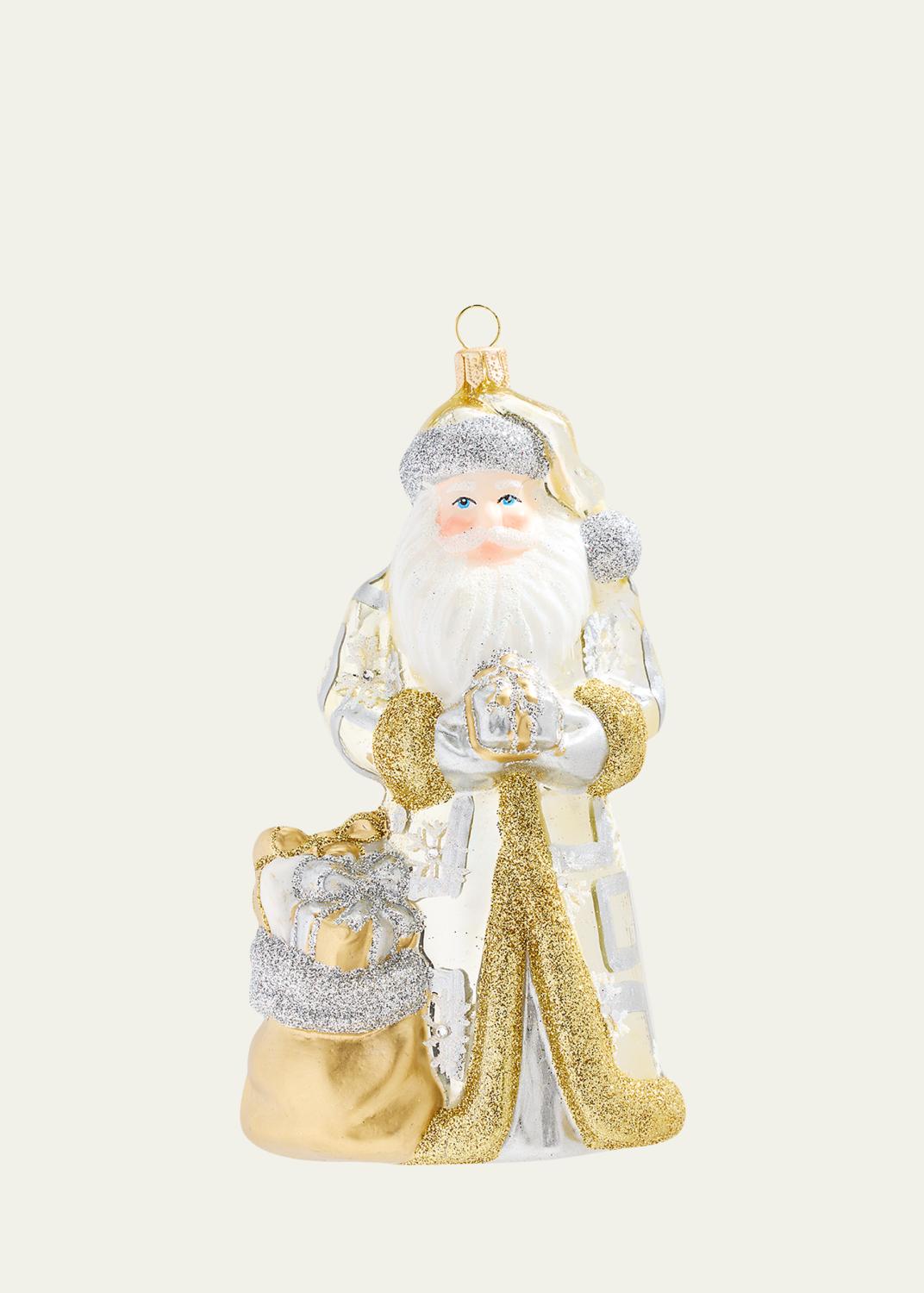 Joy To The World Collectibles Mid-Century Modern Santa Christmas Ornament