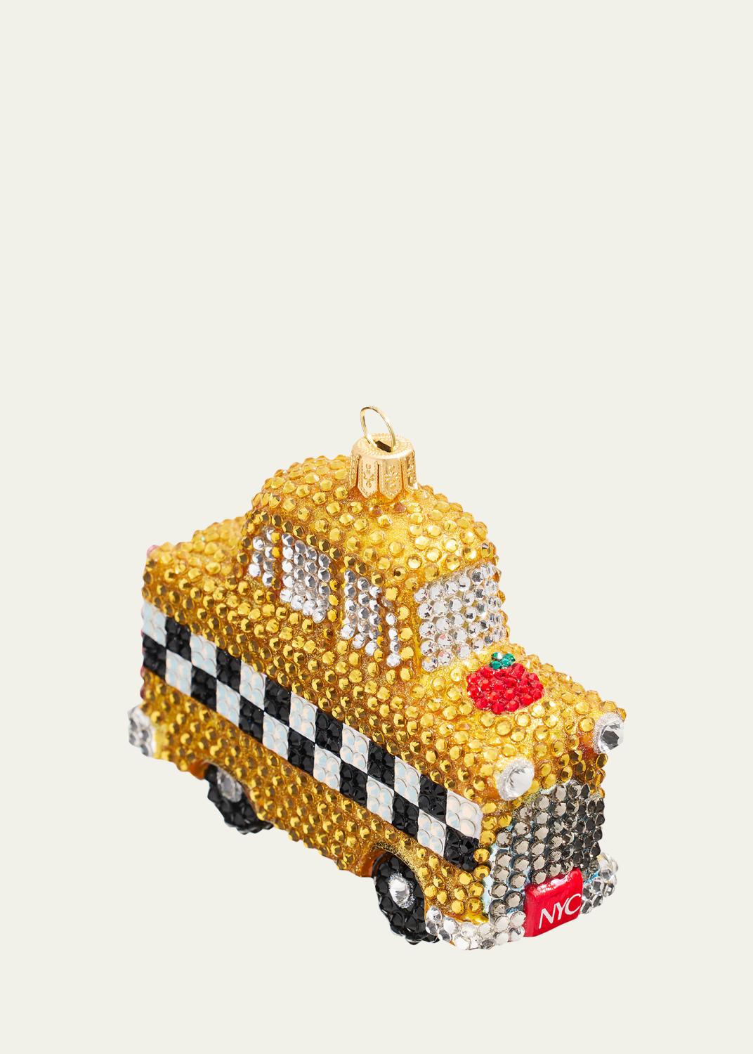 Joy To The World Collectibles Rhinestone New York Taxi Cab Christmas Ornament | Thumbnail 2 Joy To The World Collectibles Rhinestone New York Taxi Cab Christmas Ornament | Thumbnail 2