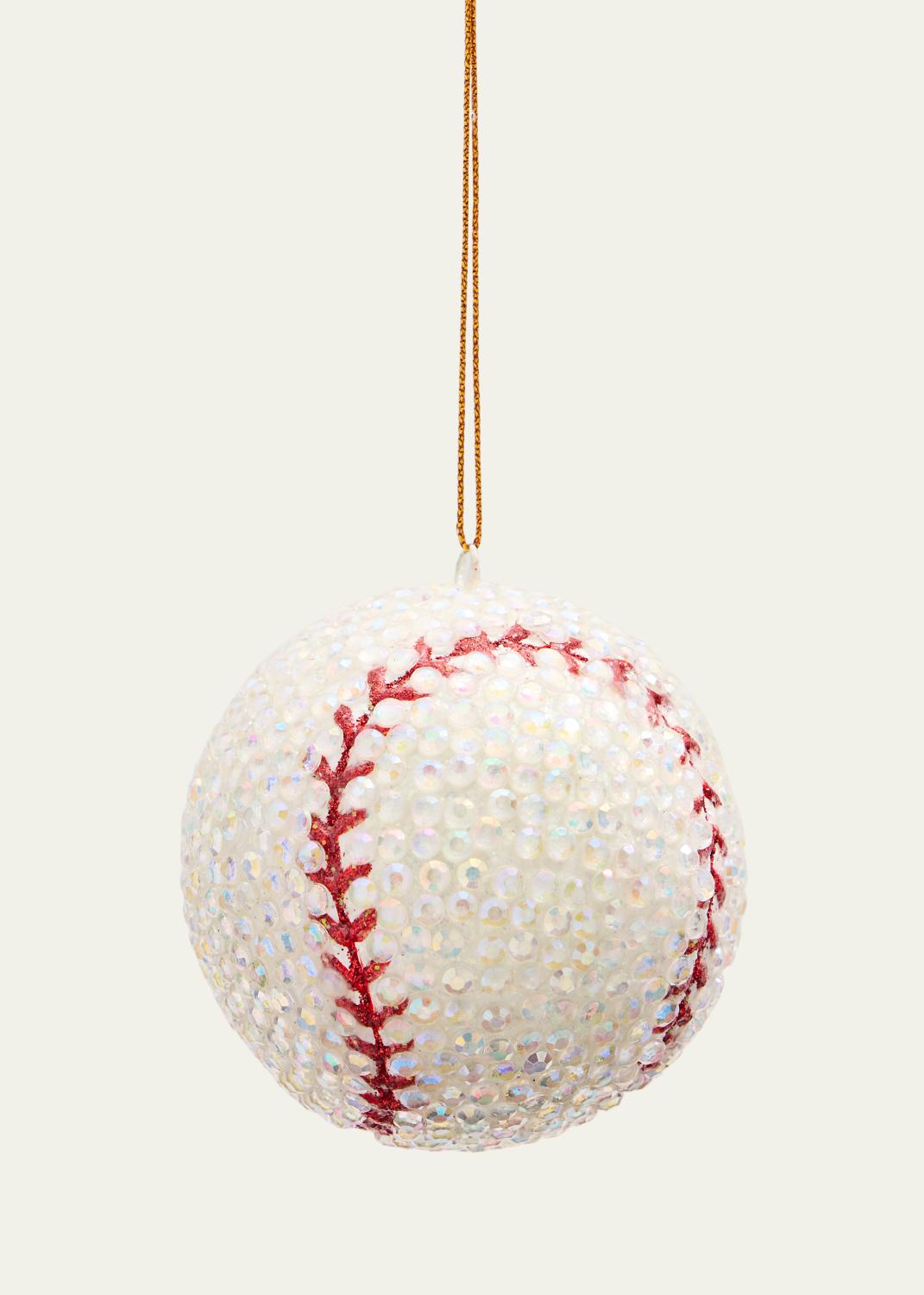 Cody Foster & Co Jeweled Baseball Christmas Ornament