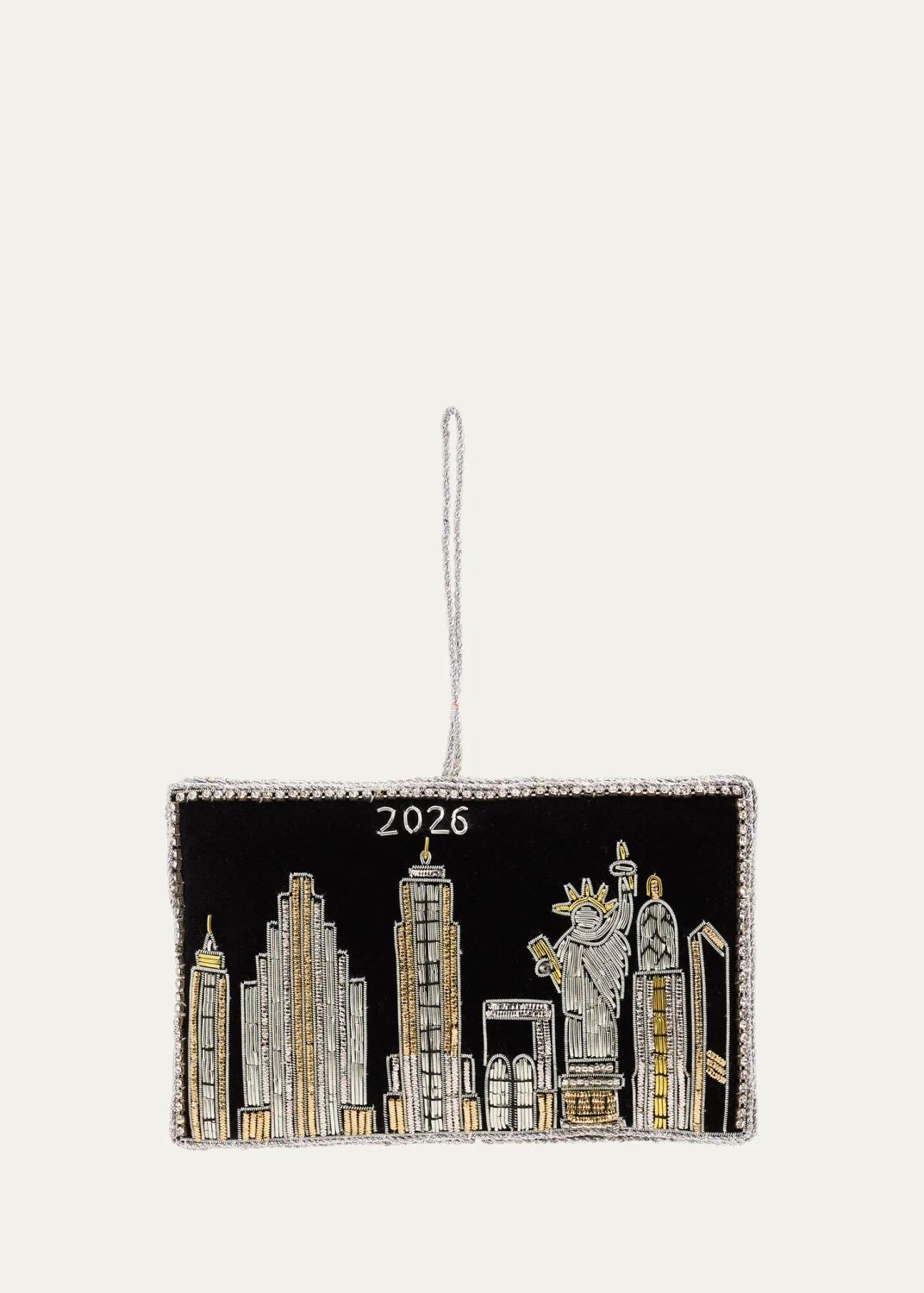 NYC Skyline Embroidered Christmas Ornament NYC Skyline Embroidered Christmas Ornament
