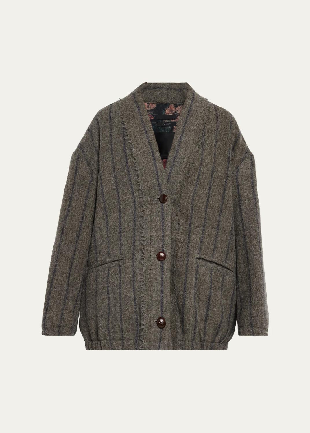 Striped Virgin Wool Cardigan Striped Virgin Wool Cardigan