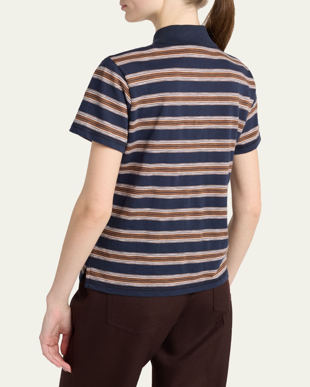 Moncler Striped Short-Sleeve Polo | Thumbnail 3