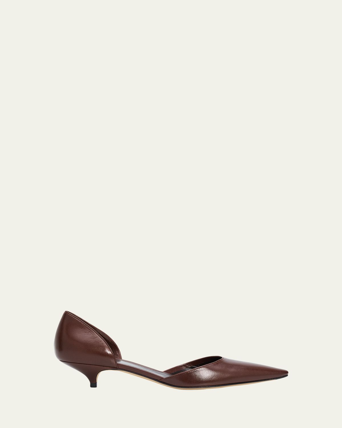 THE ROW 35mm Liisa Leather Kitten-Heel d'Orsay Pumps | Thumbnail 4 THE ROW 35mm Liisa Leather Kitten-Heel d'Orsay Pumps | Thumbnail 4