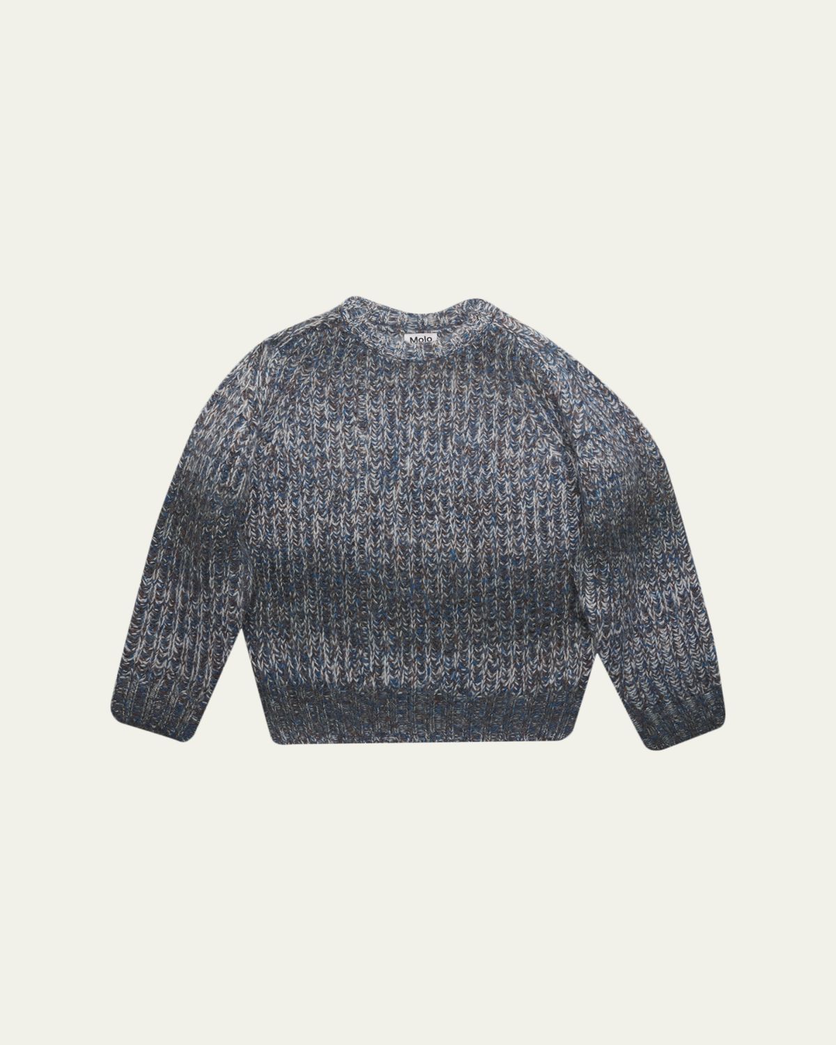 Molo Boy's Bosse Space-Dyed Crewneck Sweater, Size 9-14 | Image 1 Molo Boy's Bosse Space-Dyed Crewneck Sweater, Size 9-14 | Image 1