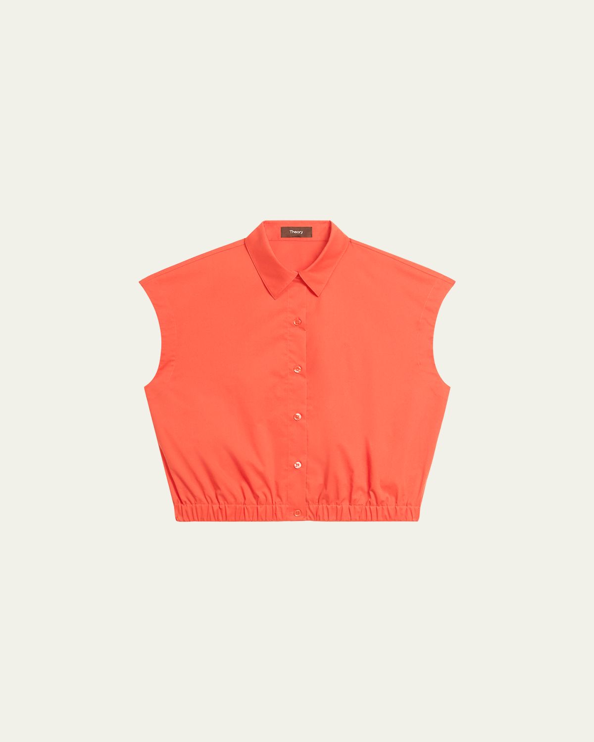 Theory Button-Front Cap-Sleeve Shirt | Thumbnail 6