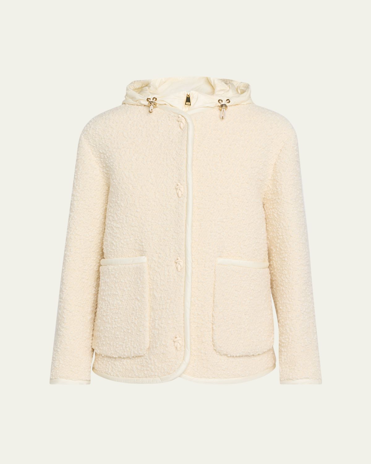 Moncler Hylesine Boucle Jacket w/ Quilted Hood | Thumbnail 6 Moncler Hylesine Boucle Jacket w/ Quilted Hood | Thumbnail 6