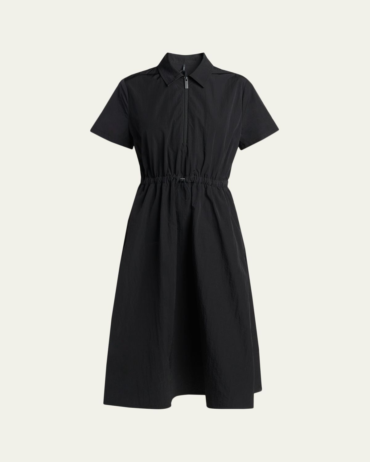 Moncler Short-Sleeve Nylon Midi Dress | Thumbnail 9 Moncler Short-Sleeve Nylon Midi Dress | Thumbnail 9