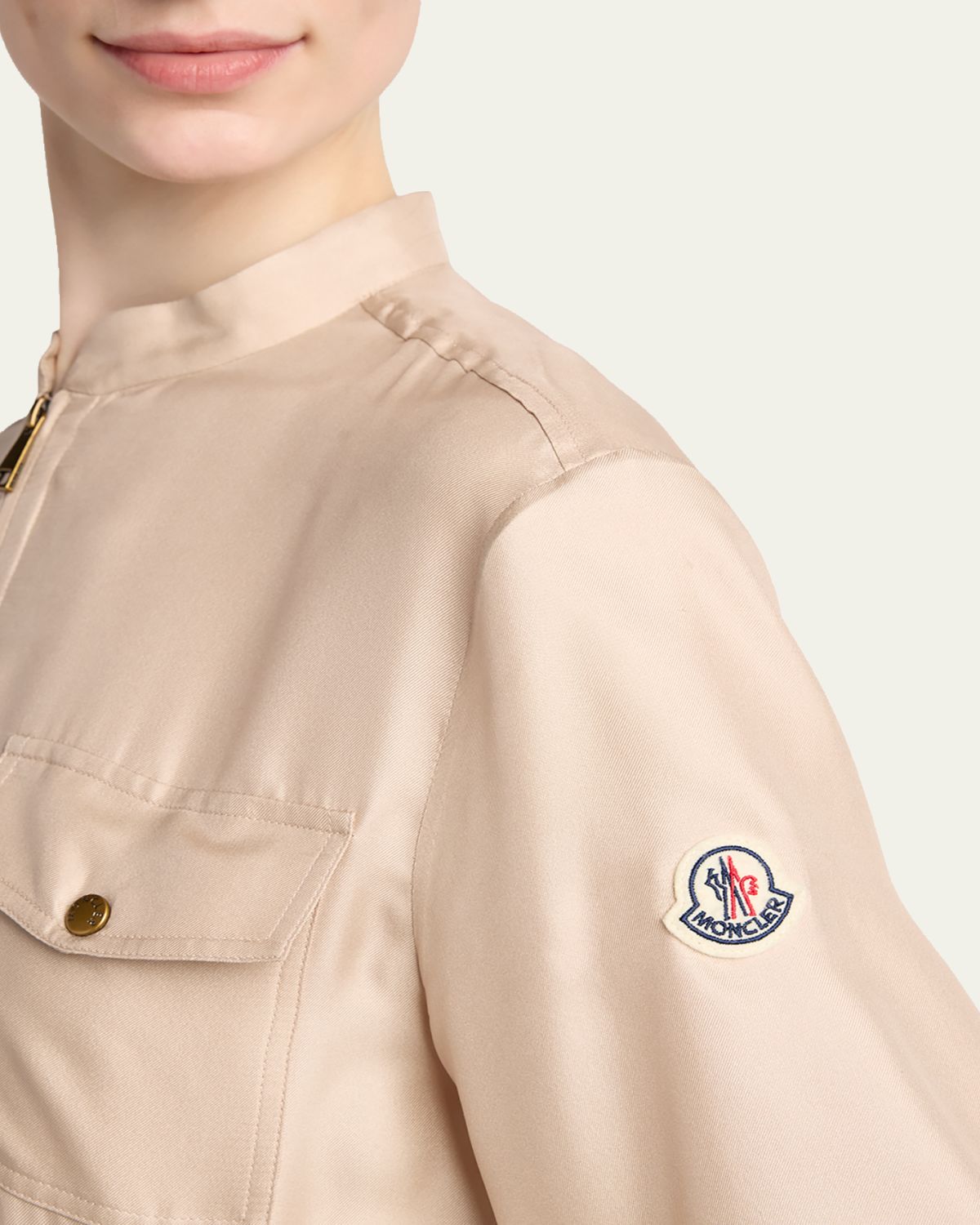 Moncler Silk Twill Mini Shirtdress | Thumbnail 5 Moncler Silk Twill Mini Shirtdress | Thumbnail 5