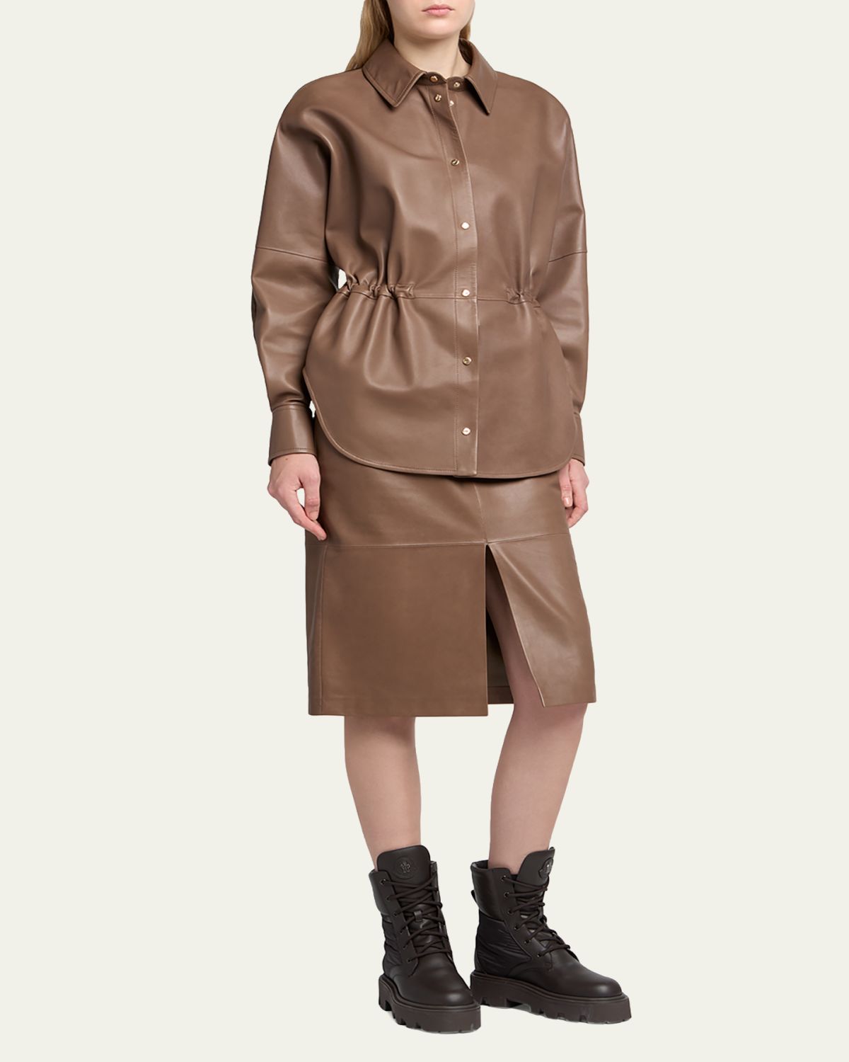 Moncler Leather Pencil Skirt | Thumbnail 2 Moncler Leather Pencil Skirt | Thumbnail 2